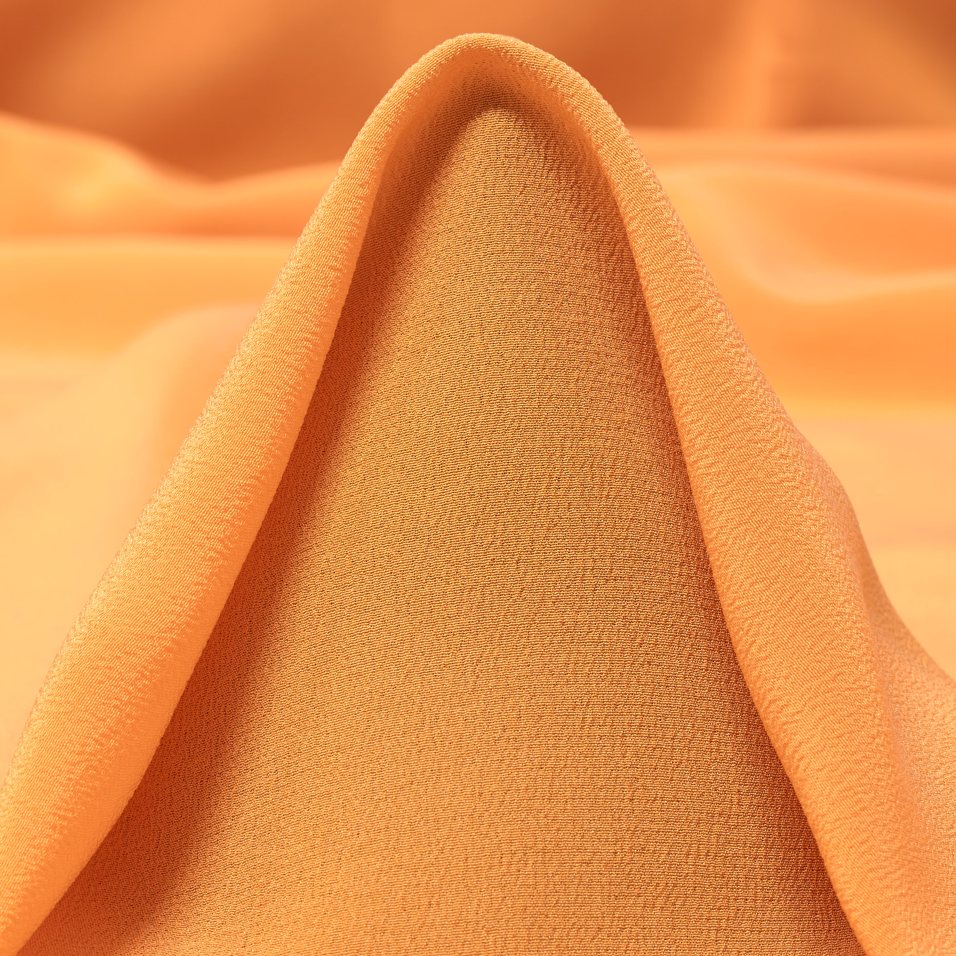 CRÊPE DE CHINE, SILK, APRICOT CREAM