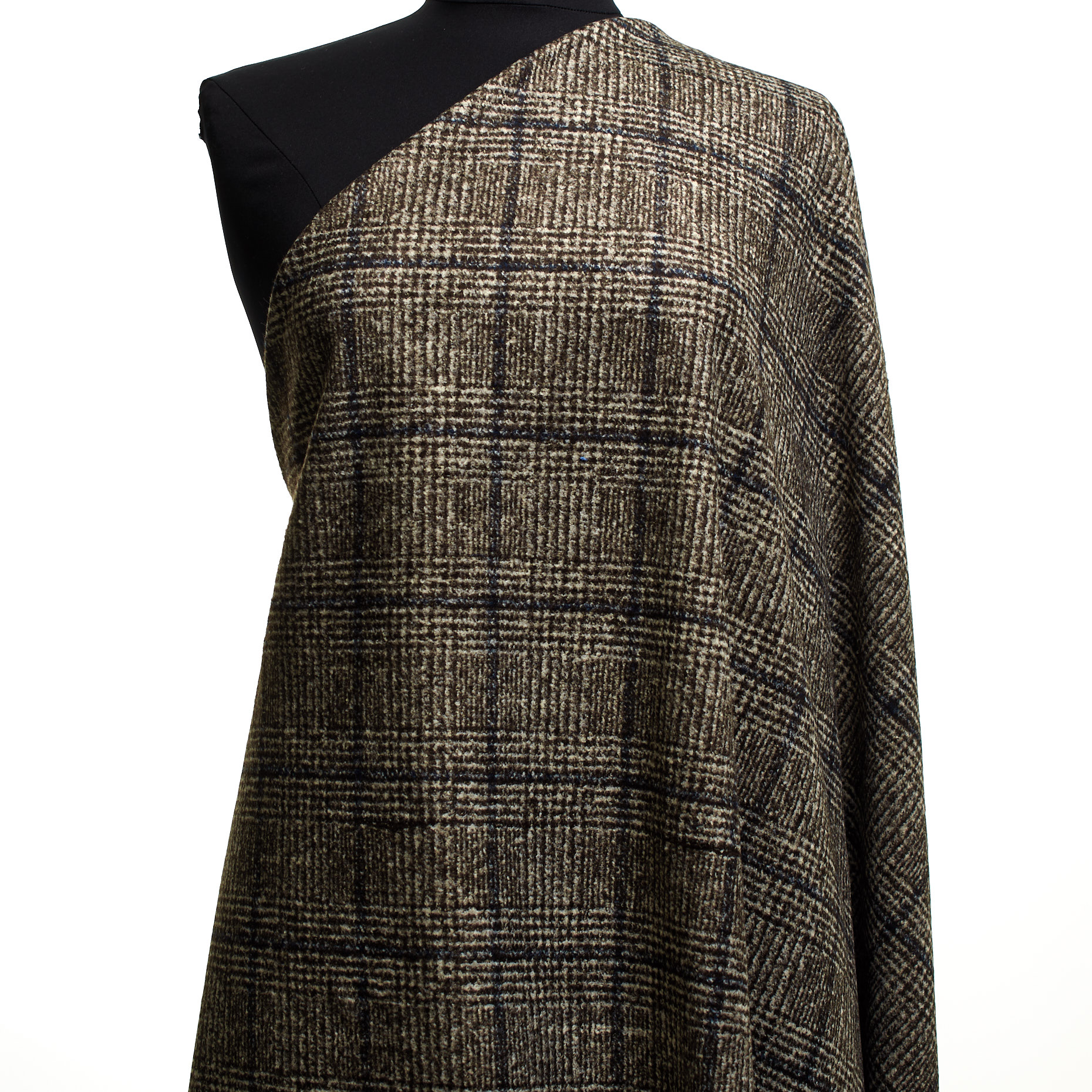 Jersey, Wolle Mix, Karo, Blue Indigo&Moon Rock (F000044784) - Schaufensterpuppe