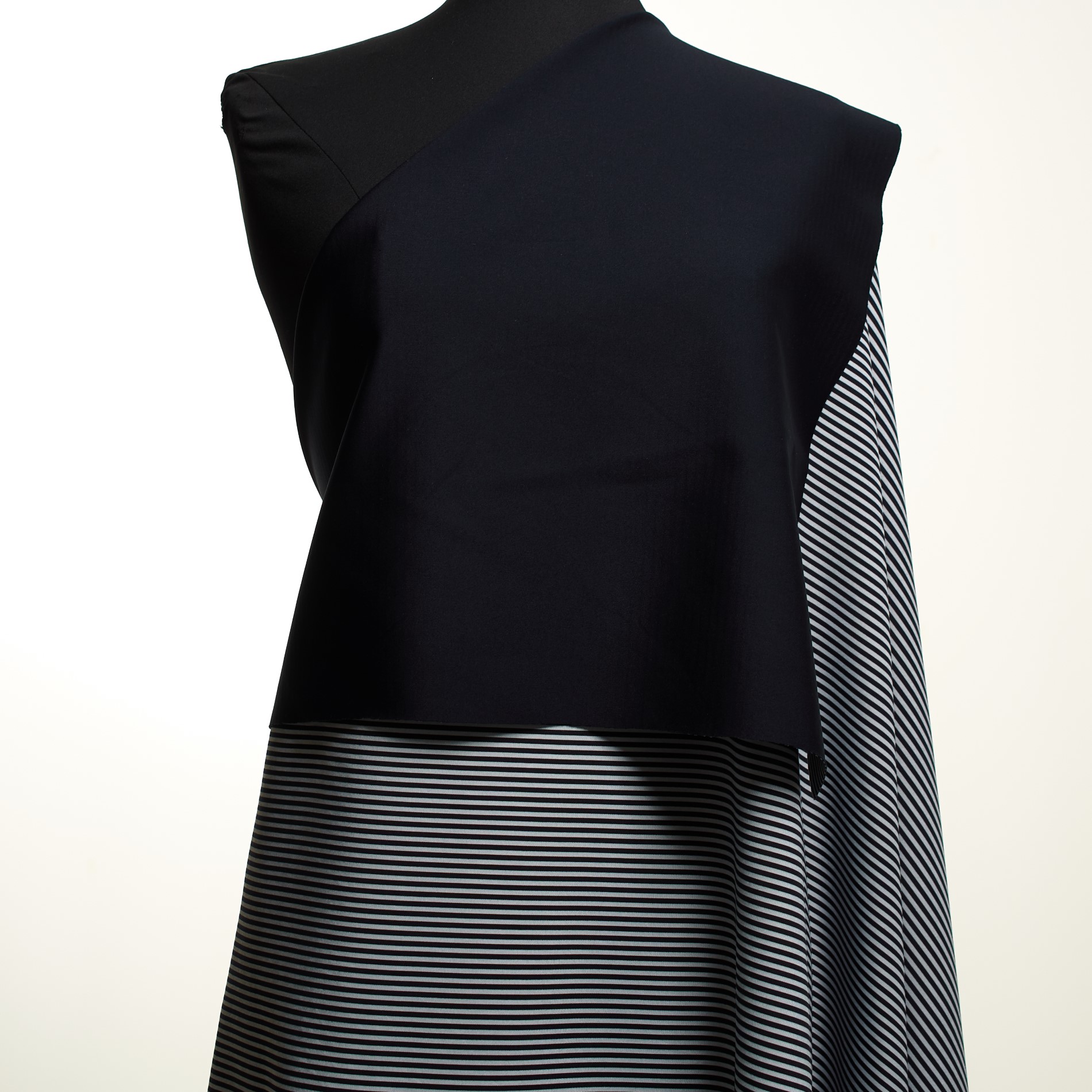 Techno Jersey, Double, Rayé, Midnight Blue&Silver Gray (F000031690) - Mannequin