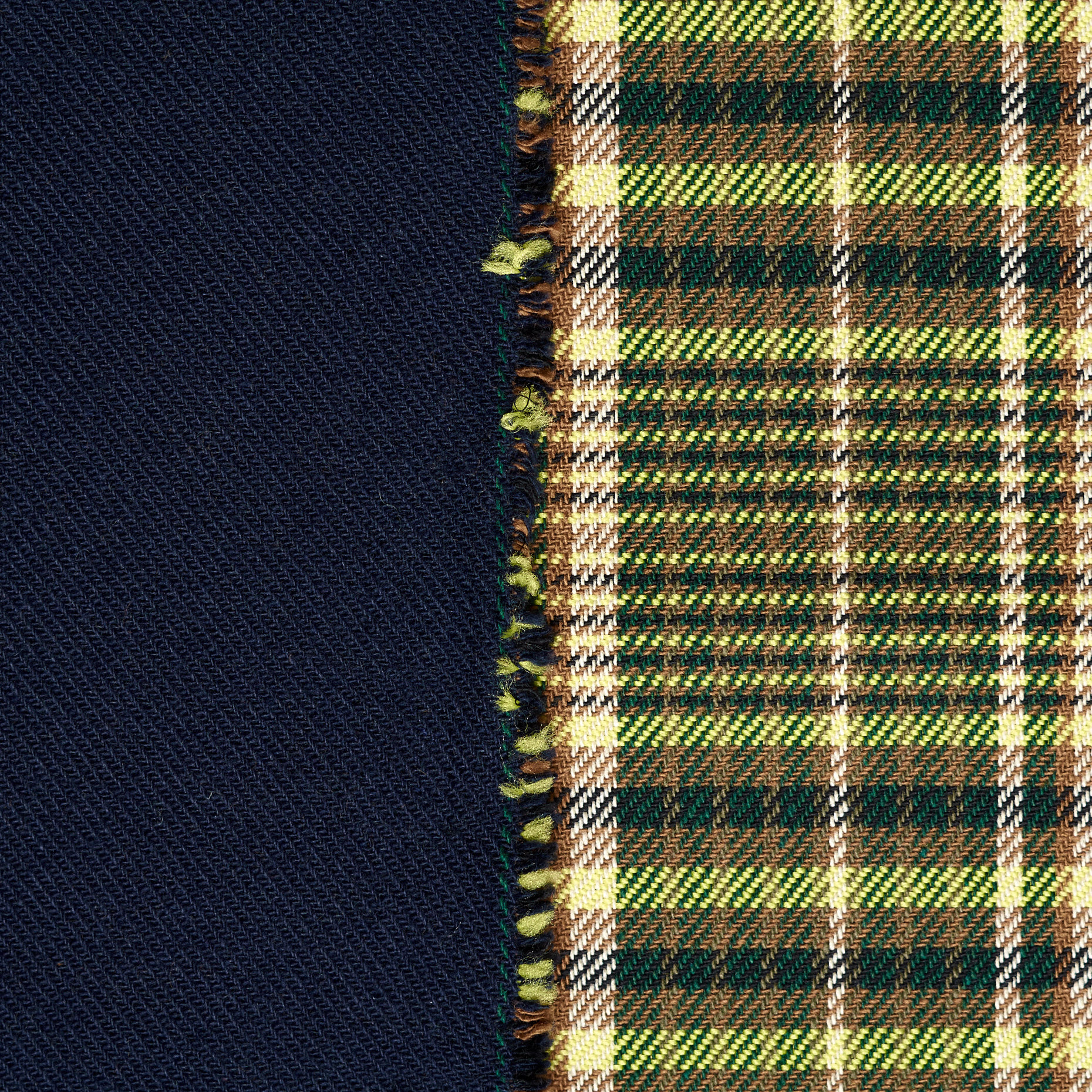 DOUBLE, COTTON, CHECK, YELLOW PLUM&TOBACCO BROWN (F000040103) - Texture