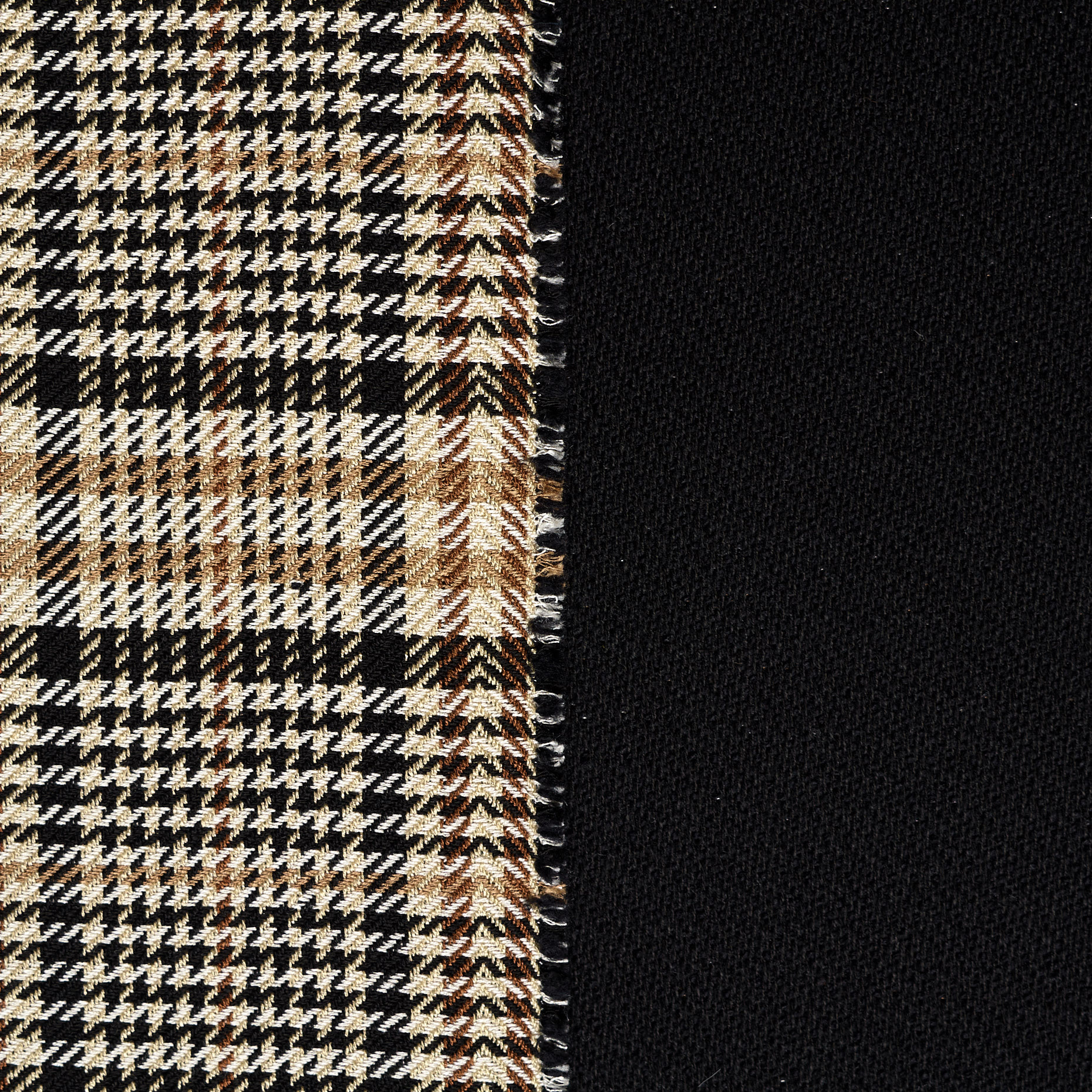 Двойной, Твил, Хлопок, Antique White&Raven Black (F000042401) - Ткань