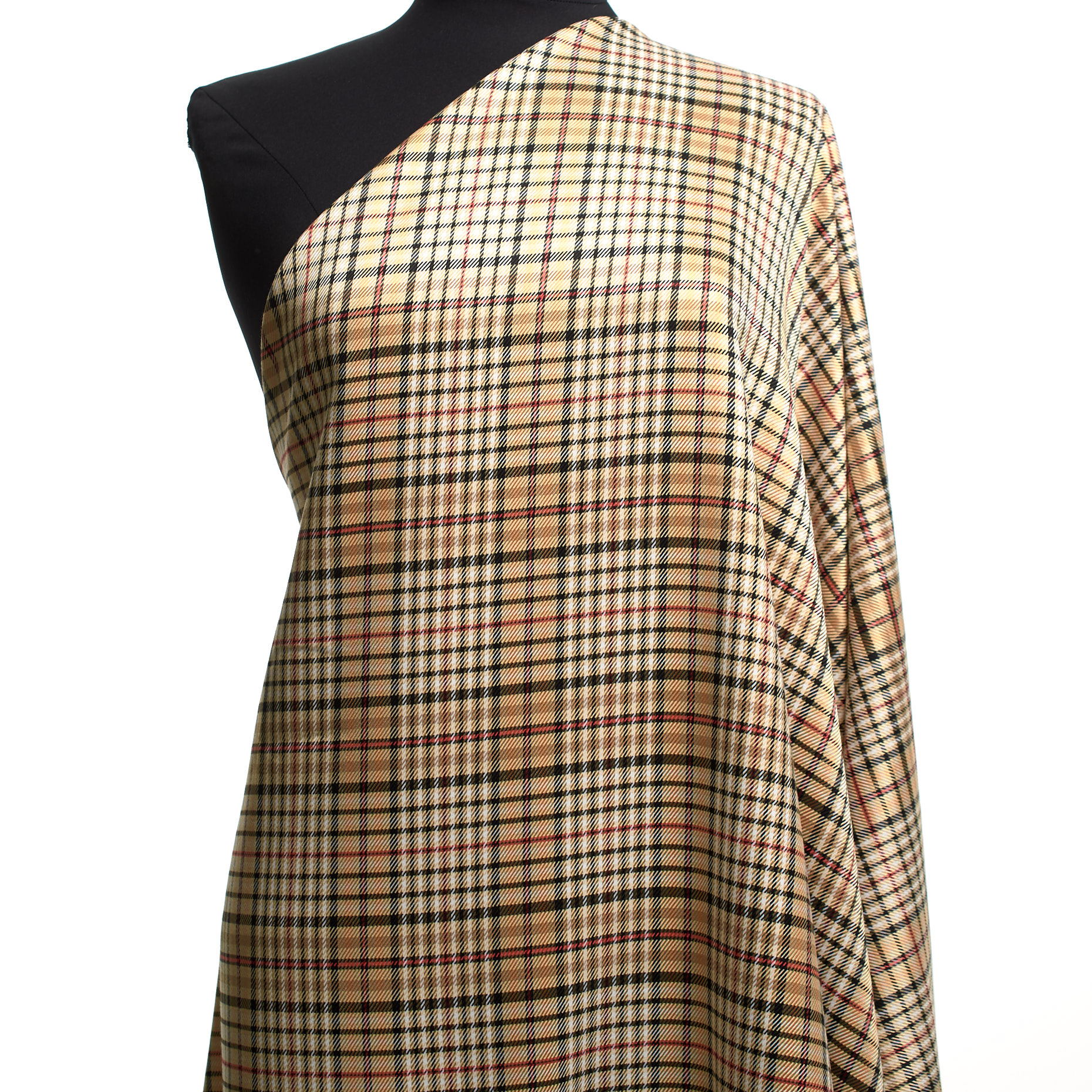 Смесовая Вискоза, Стрейч, Pearled Ivory&Raven Black (F000038386) - Манекен