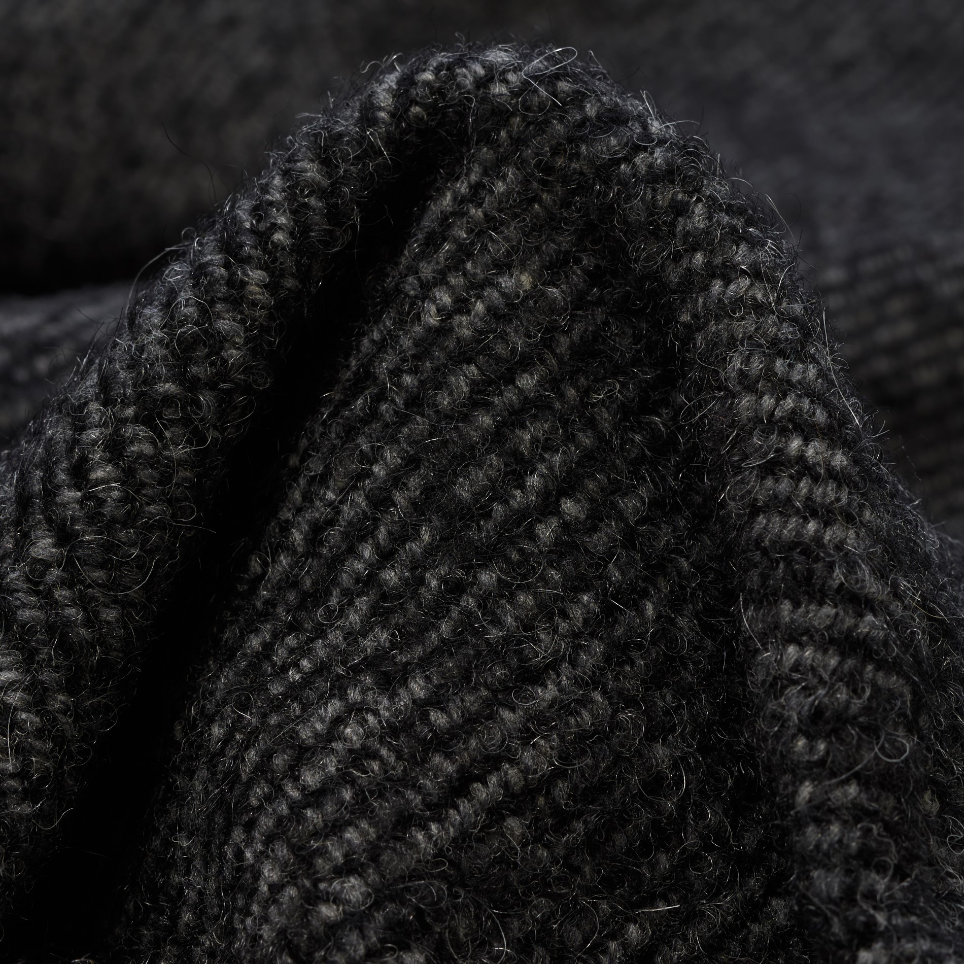 BOUCLÉ, WOOL BLEND, ASPHALT (F000033056)