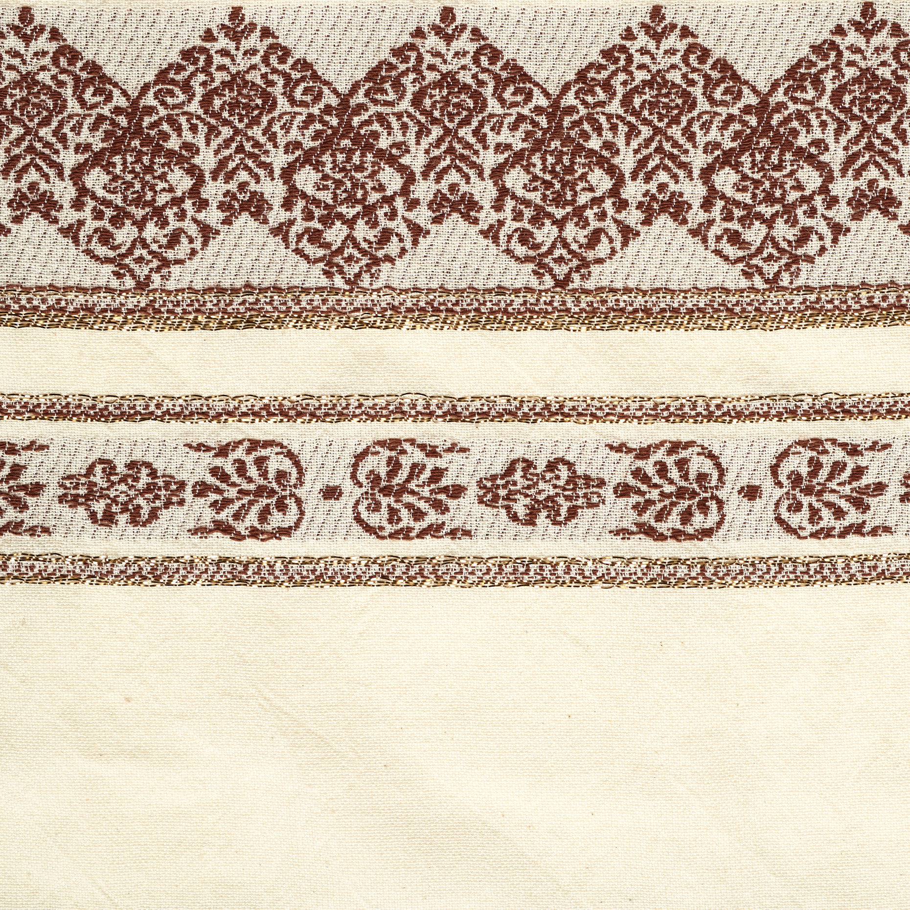 Jacquard, Cotone Viscosa, Lurex, Maroon&Gold (F000041276) - Trama