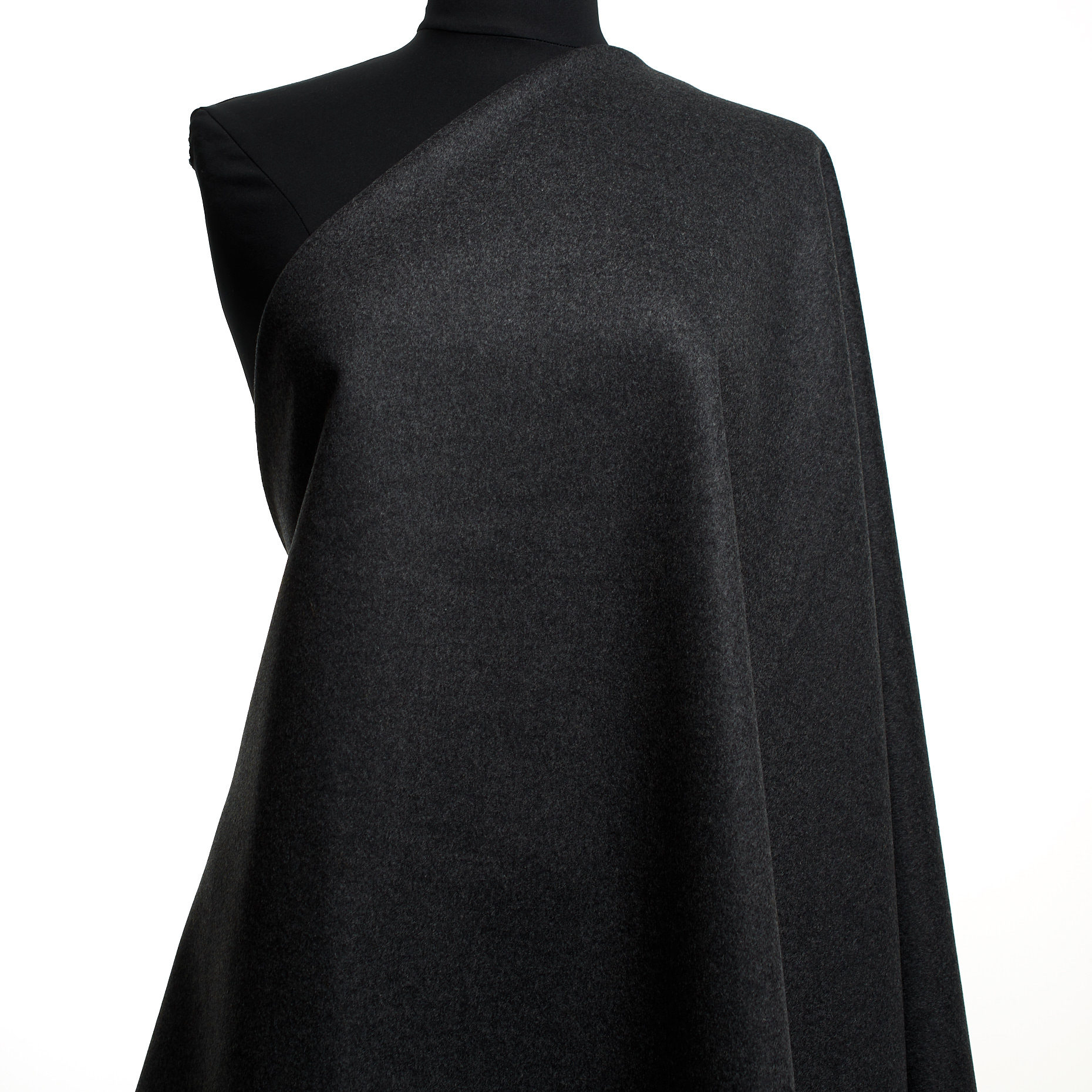 FLANNEL, VIRGIN WOOL, CASHMERE BLEND, IRON GATE (F000046498) - Mannequin