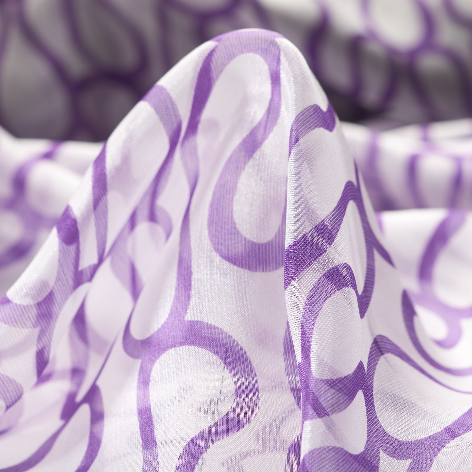 SILK, CRÊPE, PRINTED, PURPLE MAGIC (F000026777)