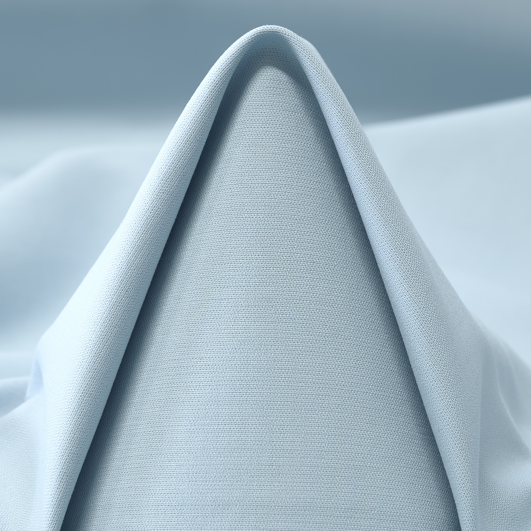 POPLIN, COTTON, ELASTIC, CLOUD BLUE (F000047833)