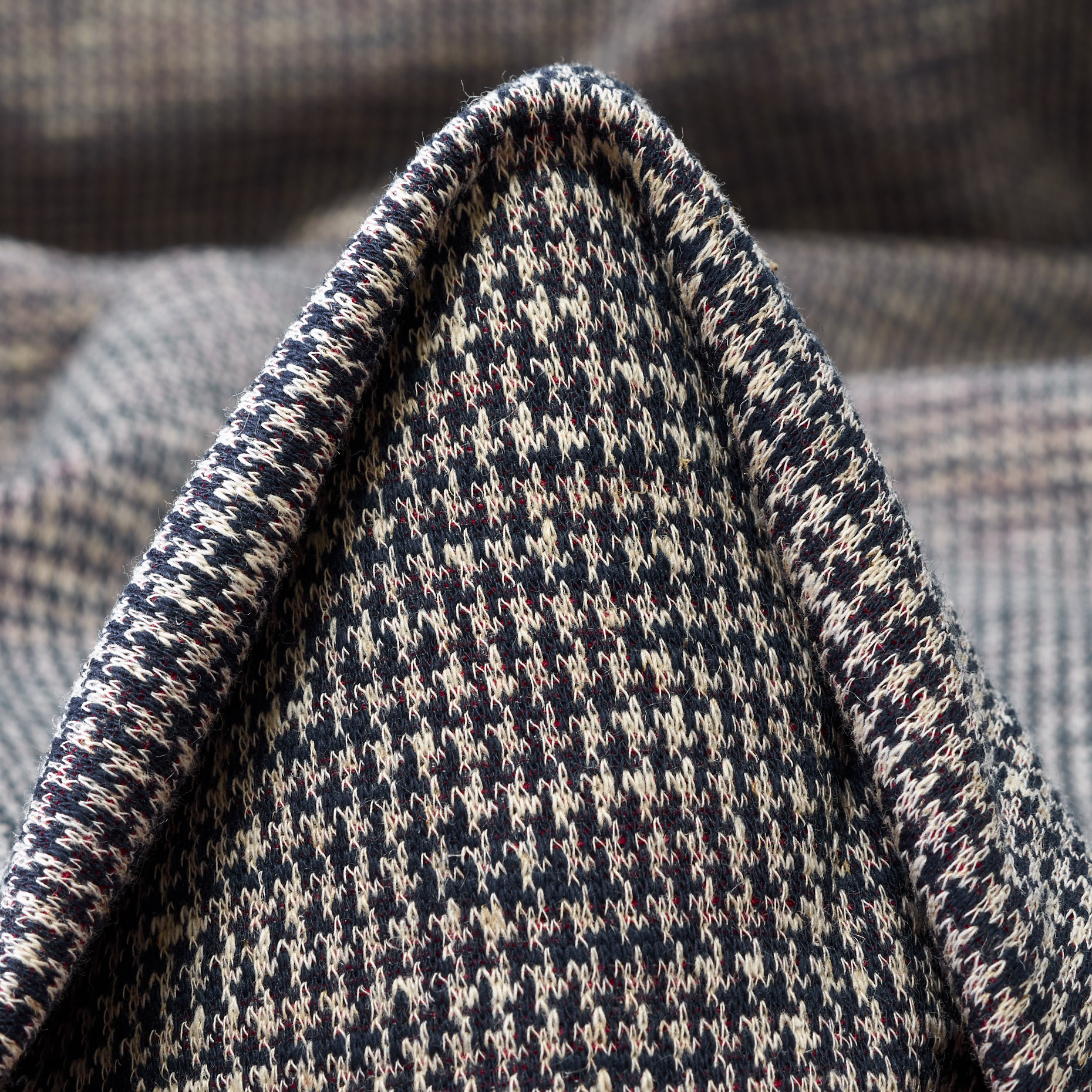 JERSEY, JACQUARD, COTTON, BLACK IRIS&SAFARI (F000044647)