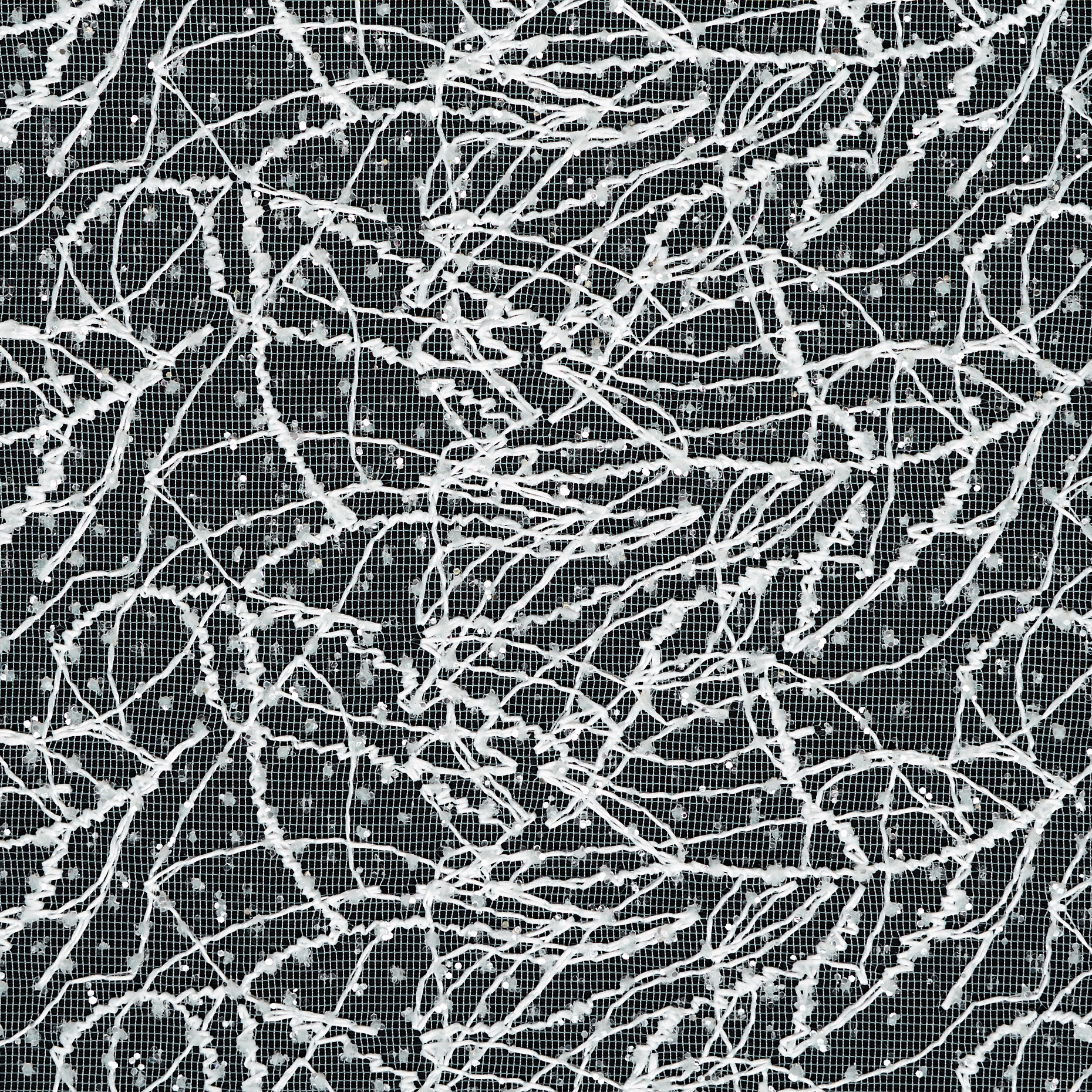 TULLE, EMBROIDERED, SHIMMERING, BRILLIANT WHITE (F000047167) - Texture