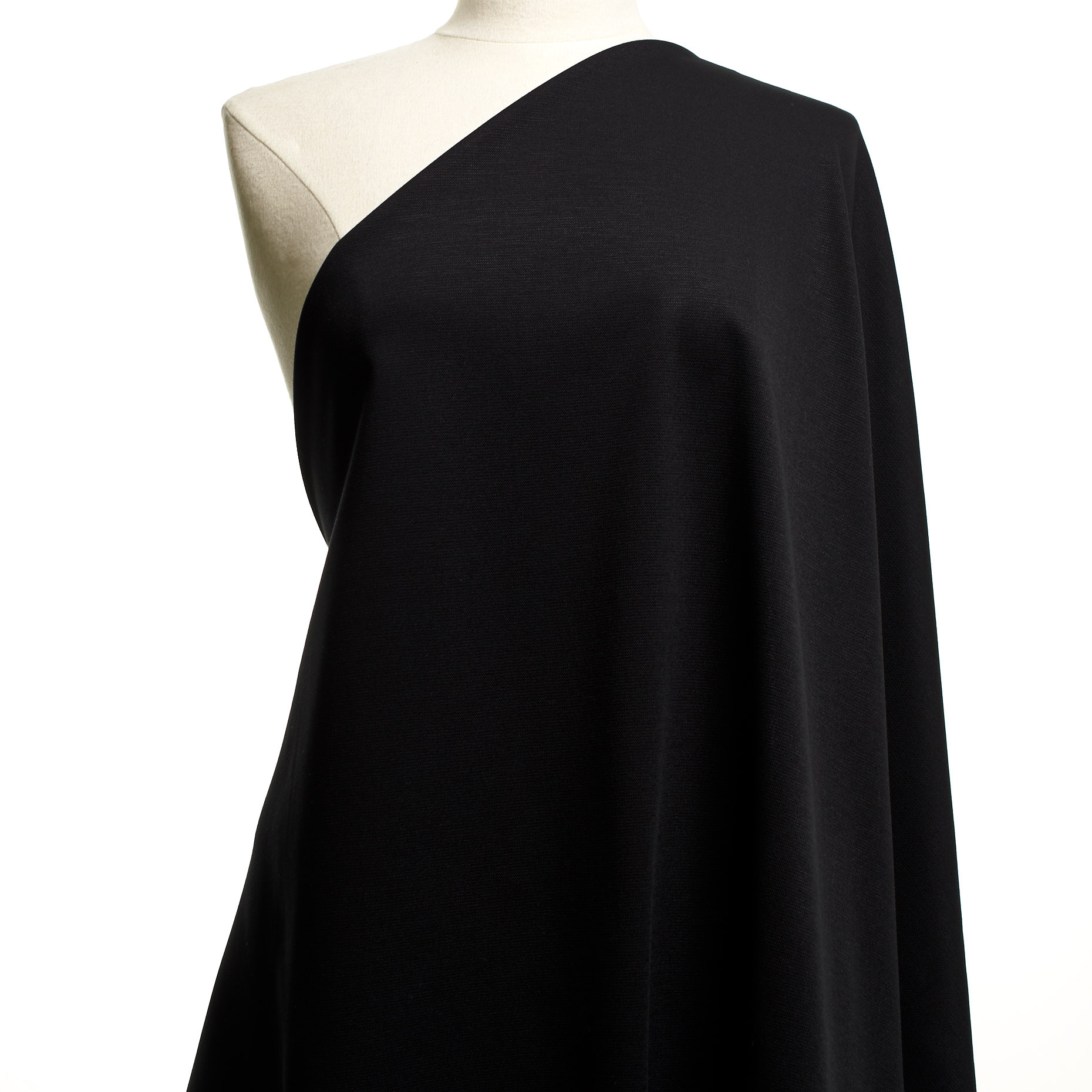 Трикотаж, Пунто Милано, Вискоза, Raven Black (F000044562) - Манекен