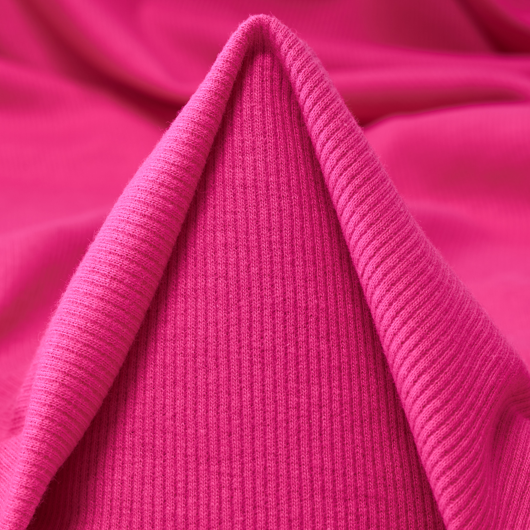 RIB JERSEY, COTTON ELASTIC, BRIGHT FUCHSIA (P2-0000290)
