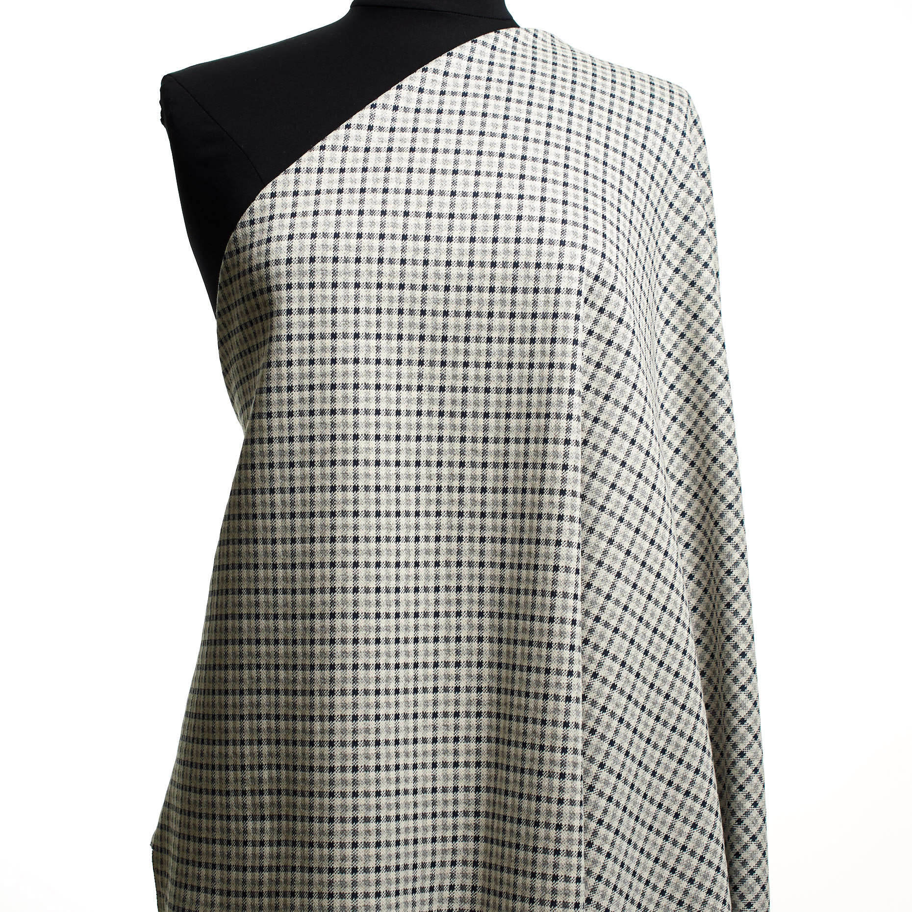 JERSEY, JACQUARD, COTTON, WHITE ONYX&VULCAN (F000044350) - Mannequin