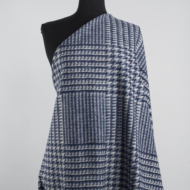 Jersey, Jacquard, Prince de Galles, Dark Blue&Snow White (F000028594) - Mannequin