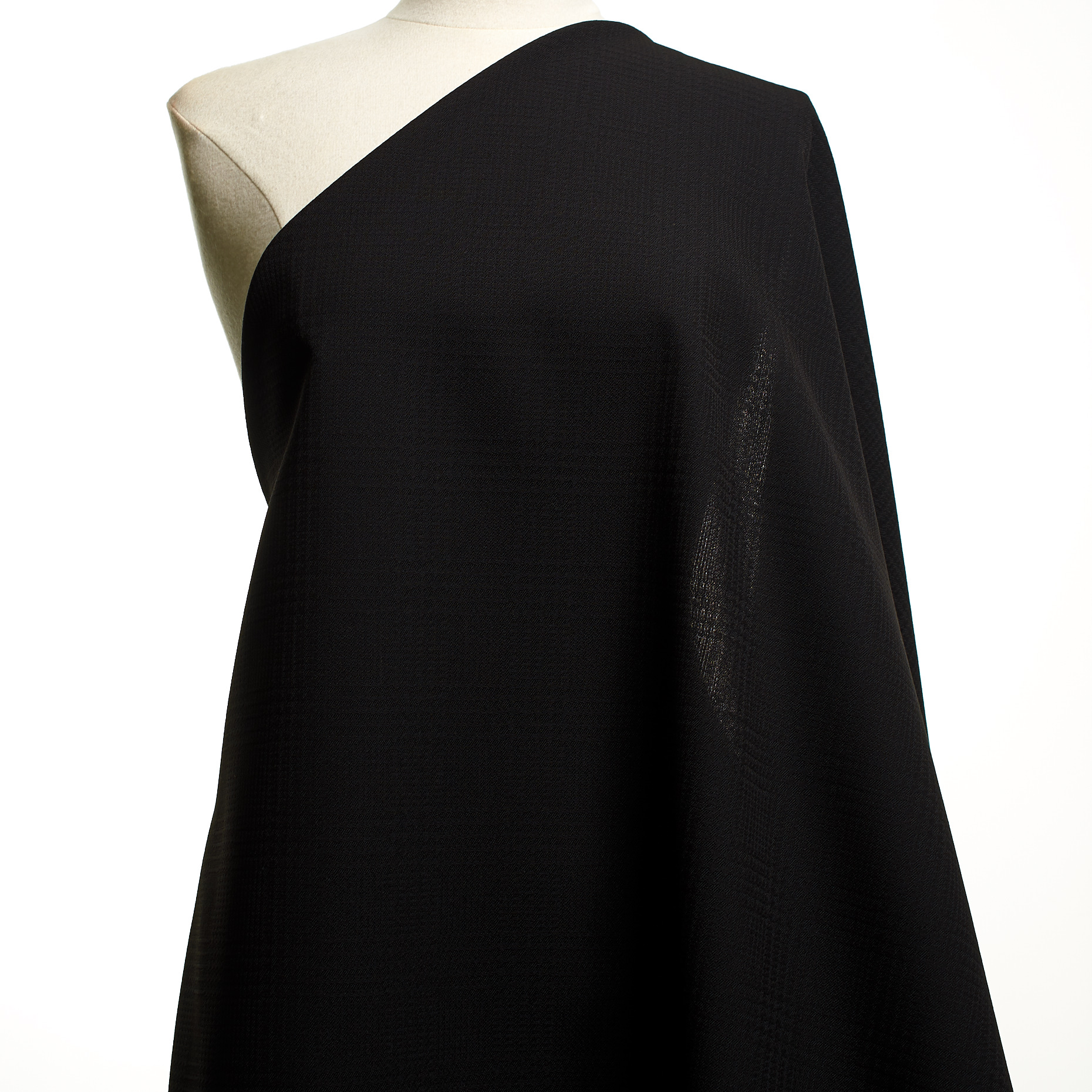 CRÊPE, VIRGIN WOOL, JET BLACK (F000048918) - Mannequin