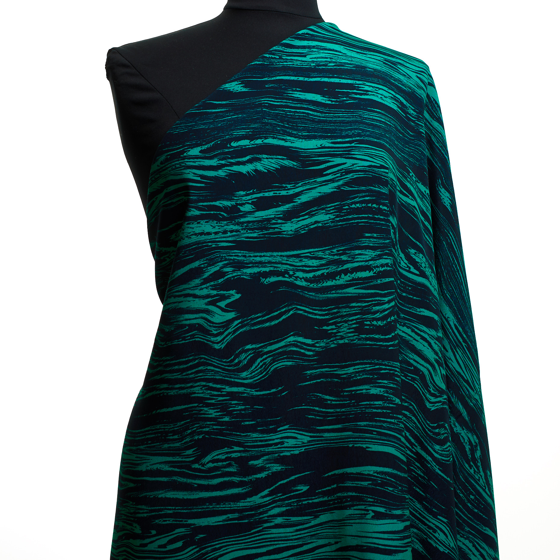 CRÊPE, VISCOSE, PRINTED, SPECTRA GREEN&VULCAN (F000047069) - Mannequin
