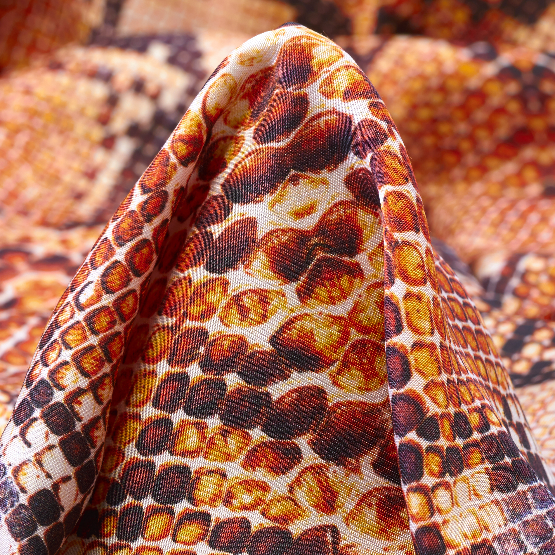 Voile, Viscose , Imprimé, Mocca&Desert Sun