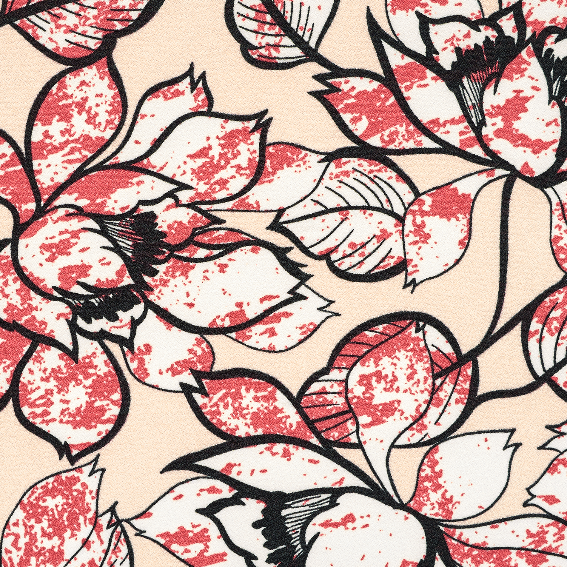 CRÊPE DE CHINE, FLORAL, MAUVE CHALK (F000032454) - Texture