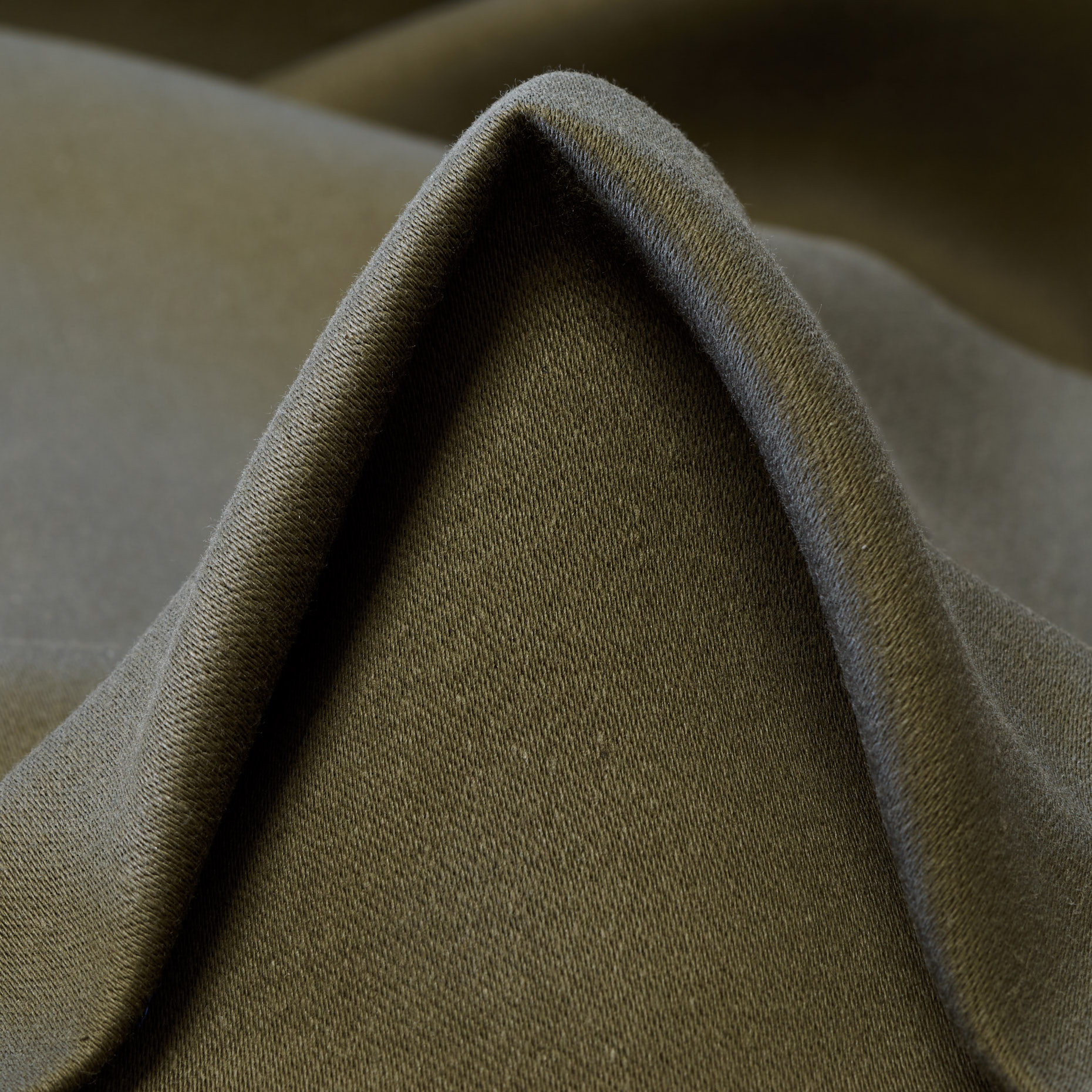TWILL, COTTON, LINEN, BURNT OLIVE (F000033730)