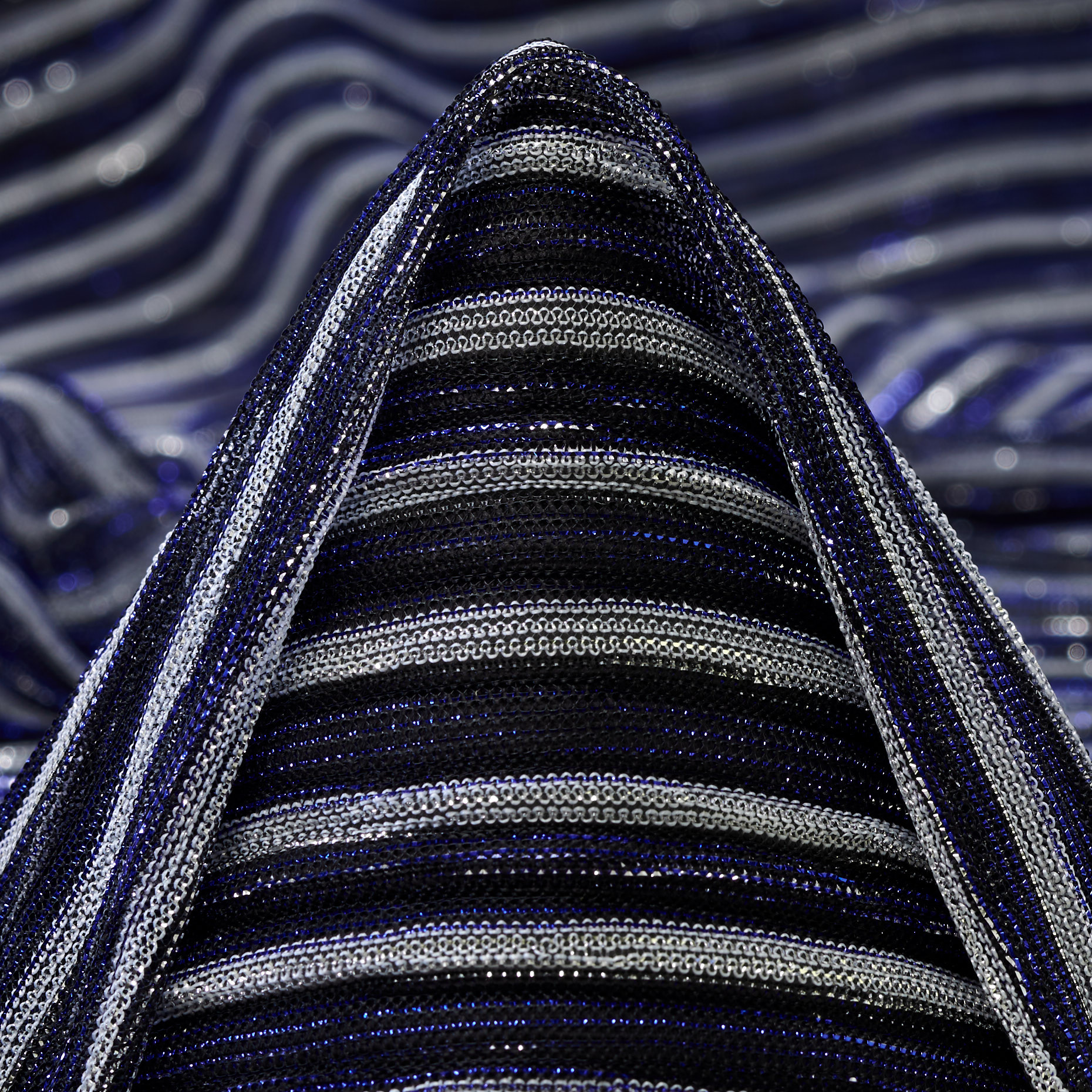 JERSEY, LUREX, SHIMMERING, TRUE BLUE&SILVER (F000037512)