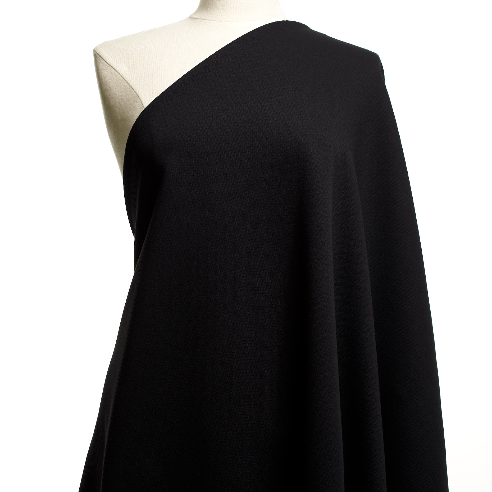 JERSEY, COTTON, ELASTIC, RAVEN BLACK (F000043950) - Mannequin