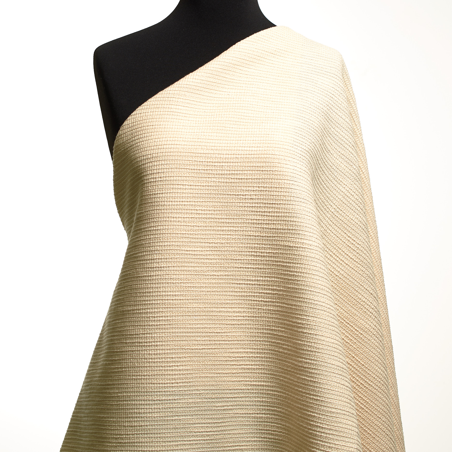 Baumwolle, Lurex, Microstruktur, Vanilla Ice&Silver (P000004590) - Schaufensterpuppe