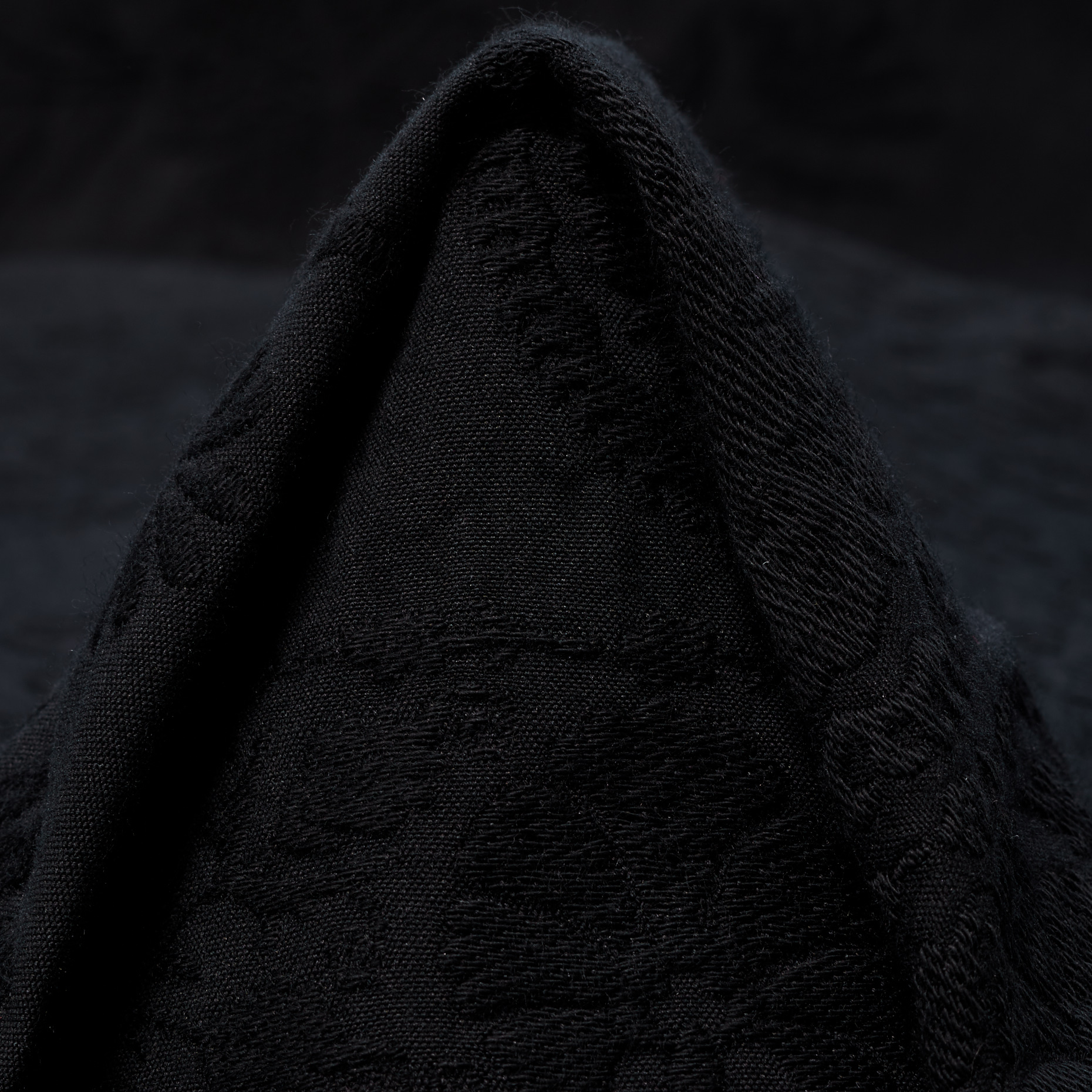 Jacquard, Baumwolle, Floral, Raven Black (P000003940)