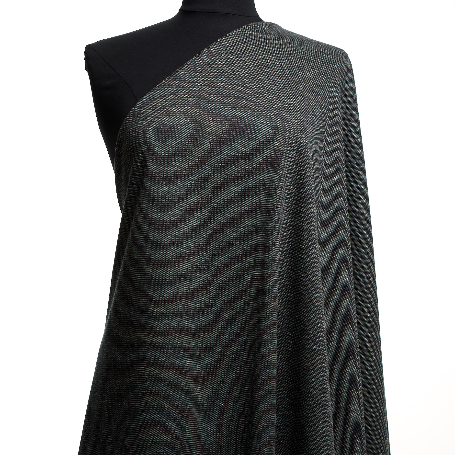 JERSEY, COTTON, SILK BLEND, JET BLACK&SNOW WHITE (F000044595) - Mannequin