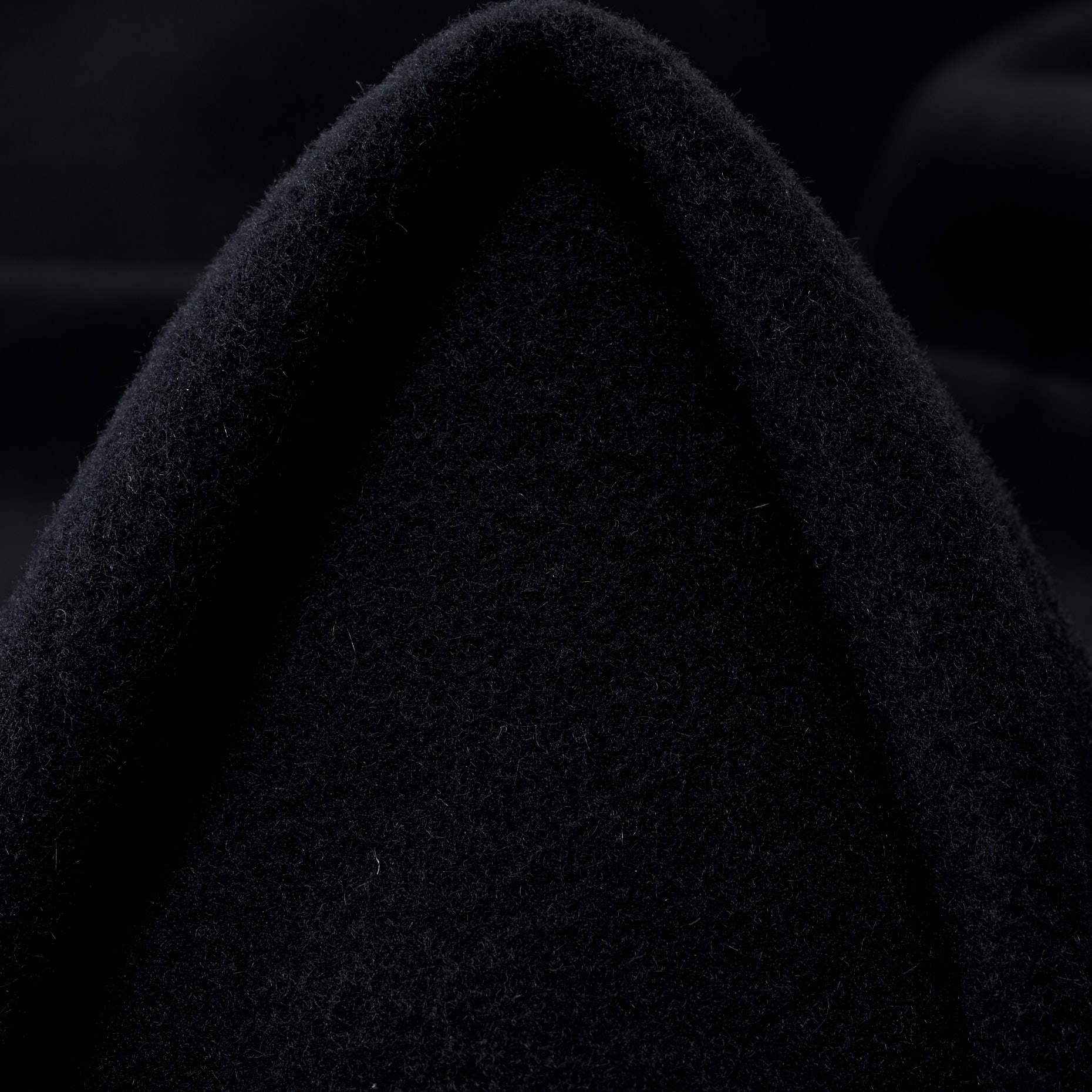 FLANNEL, BONDED, WOOL BLEND, RAVEN BLACK (F000043775)