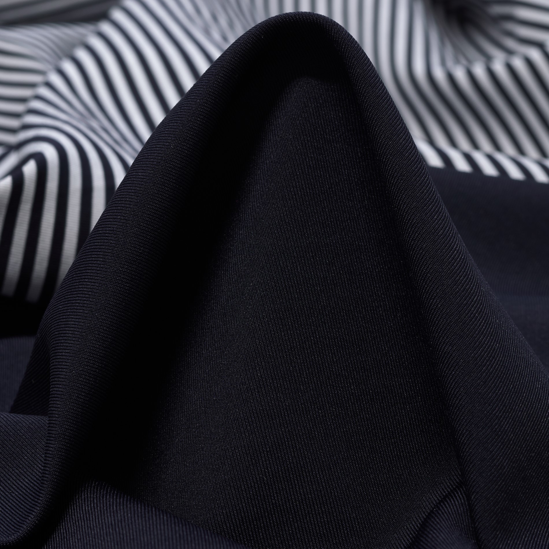 TECHNO JERSEY, DOUBLE, STRIPES, MIDNIGHT BLUE&SILVER GRAY (F000031690)