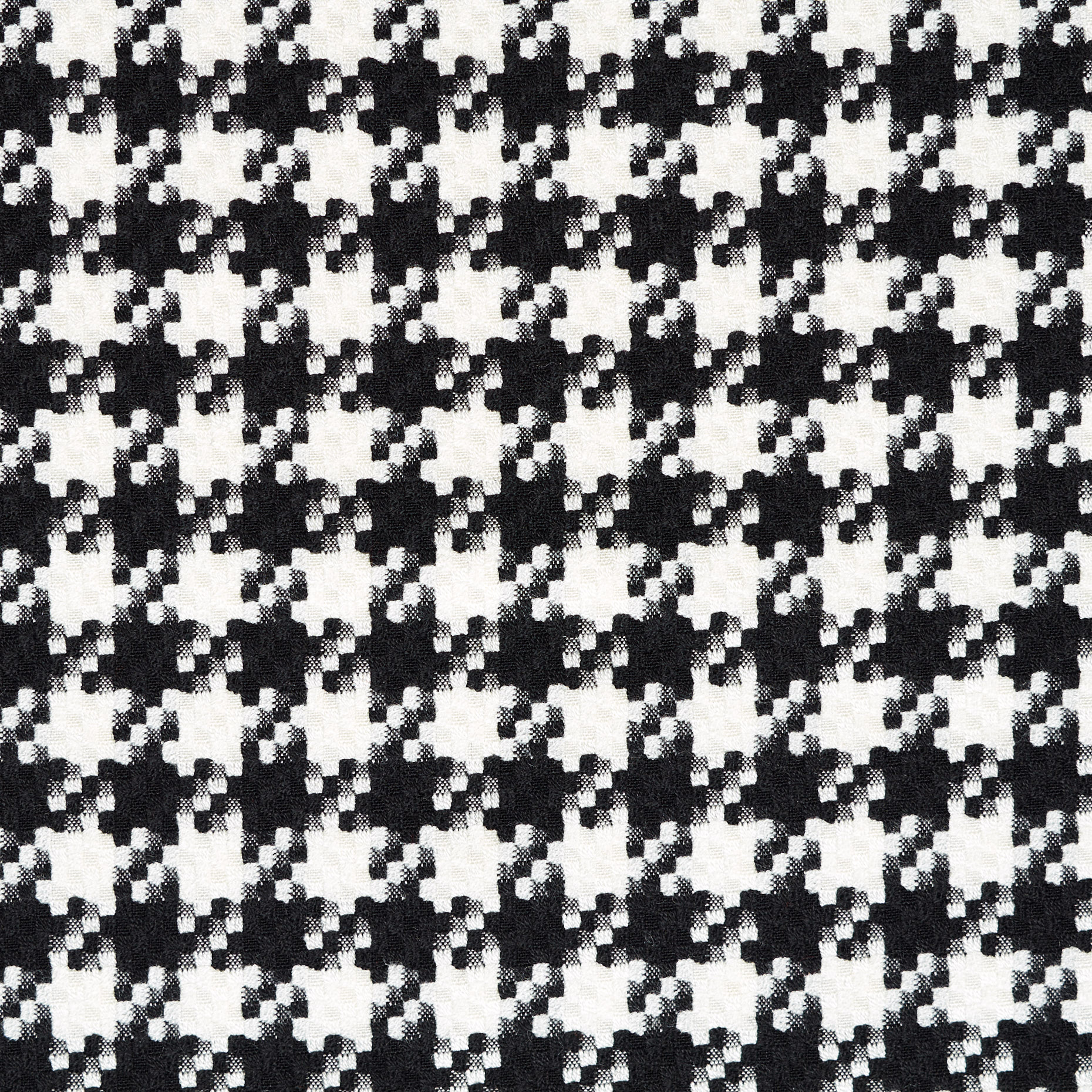 Смесовая Вискоза, Стрейч, Гусинная Лапка, Raven Black&Snow White (F000043791) - Ткань