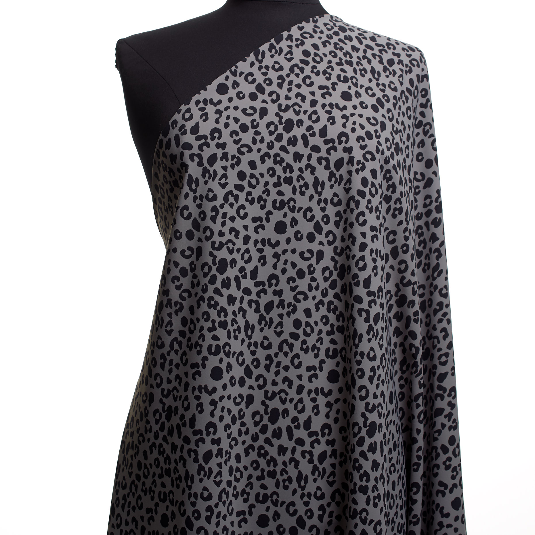 Techno Jersey, Drukowane, Wysoka elastyczność, Chiseled Stone&Raven Black (F000041511) - Manekin