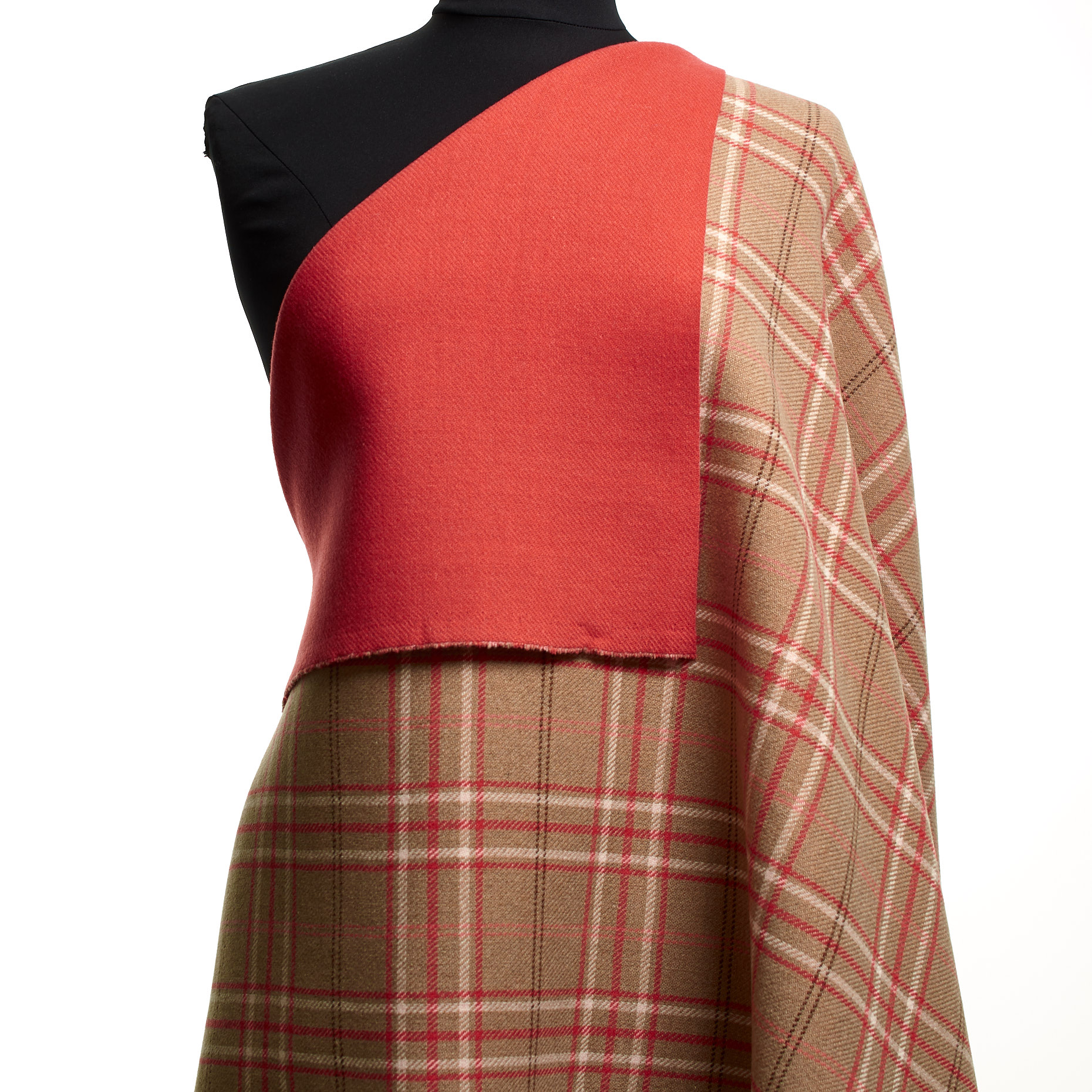 Double, Laine Vierge, Cadre, Light Taupe&Summer Fig (F000046213) - Mannequin