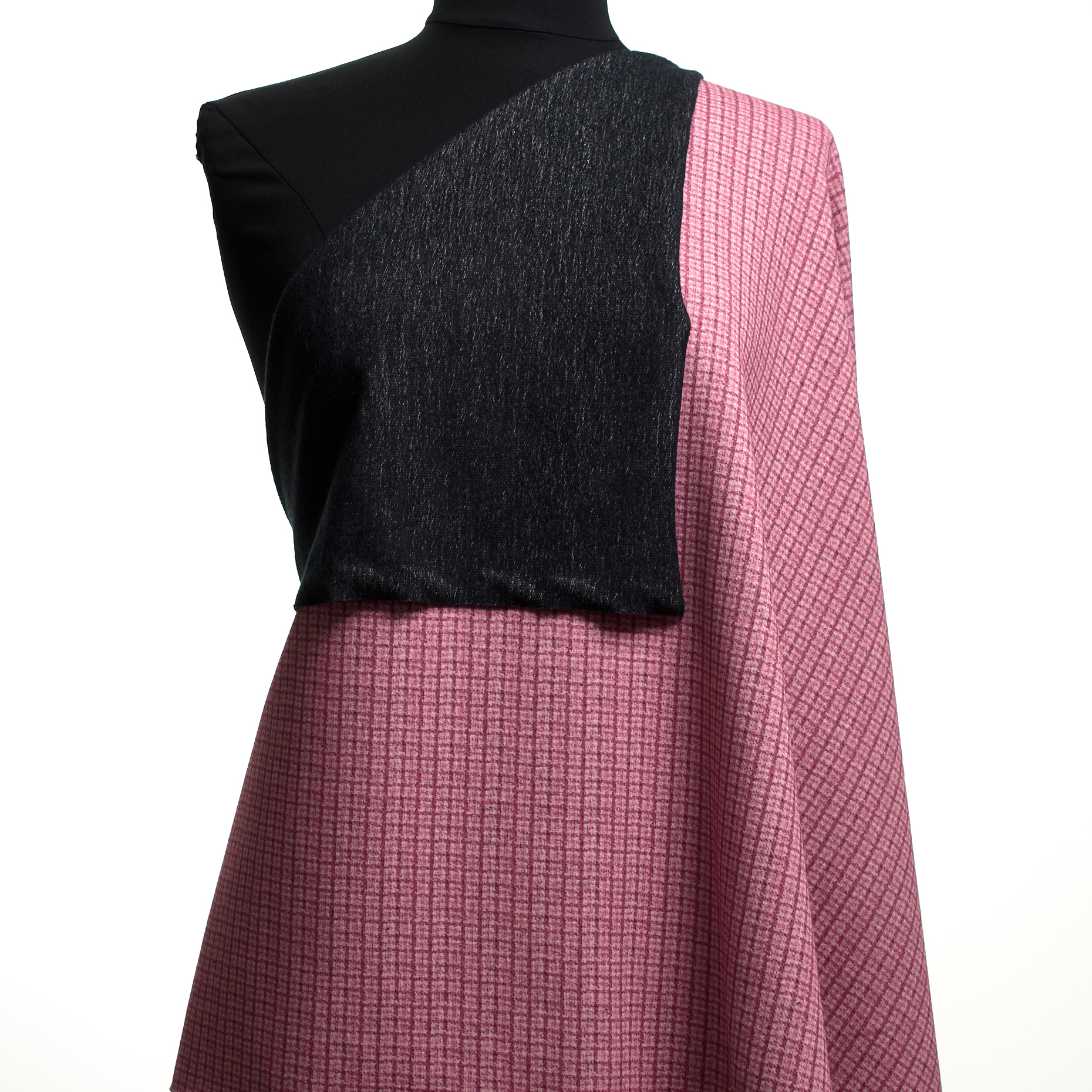 Jersey, Cotone, Quadro, Candy Pink (F000047874) - Manichino