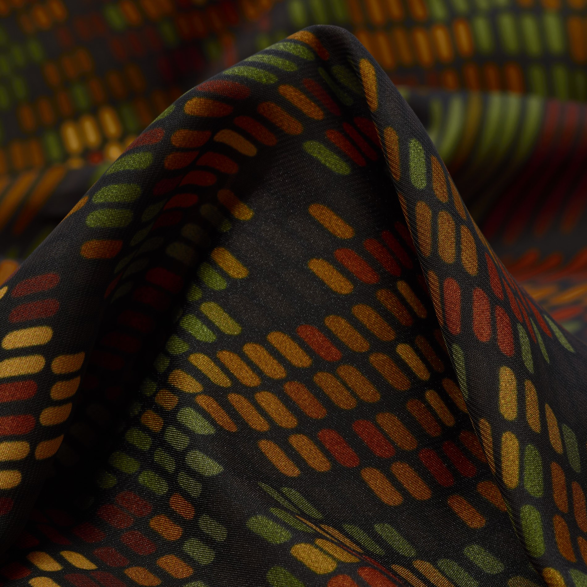 SATIN, PRINTED, TRANSPARENT, RATTAN&SAGE (F000031243)