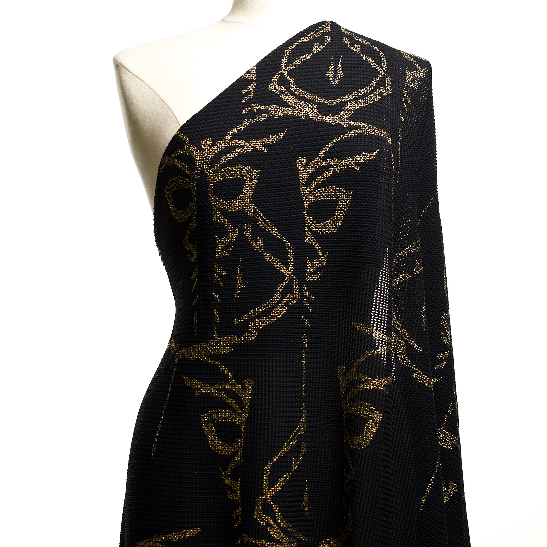 Jersey, Drukowane, Wysoka elastyczność, Rich Gold (F000033222) - Manekin