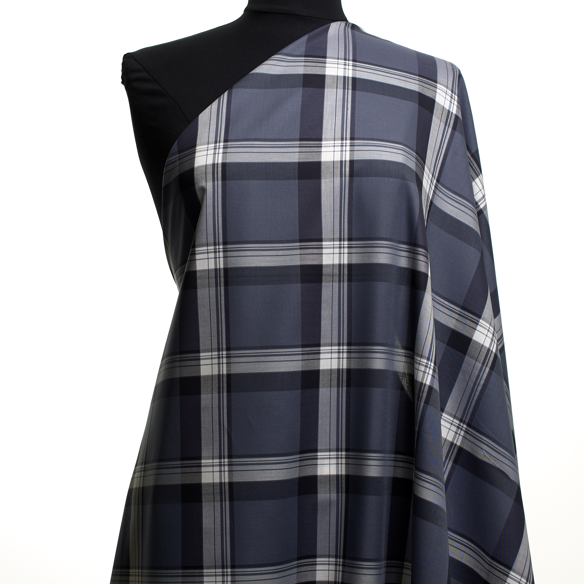 Twill, Baumwolle, Karo, Vaporous Gray (F000030143) - Schaufensterpuppe