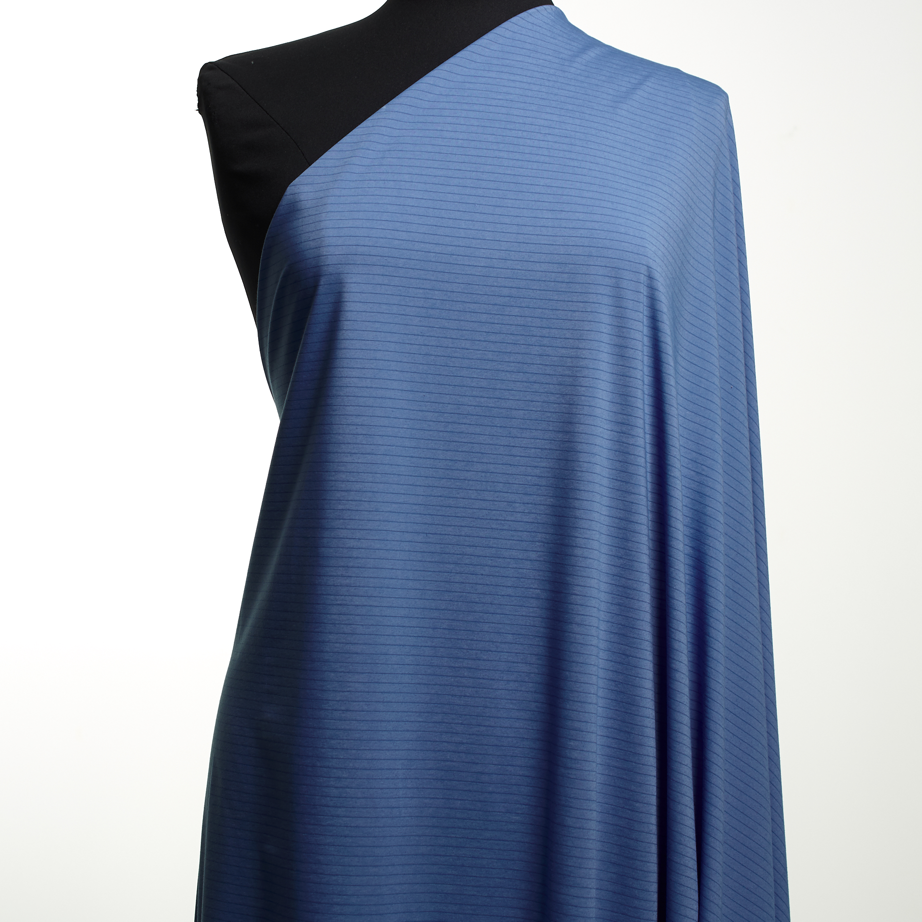 Single Jersey, Baumwolle, Streifen, Supersonic Blue (F000034646) - Schaufensterpuppe