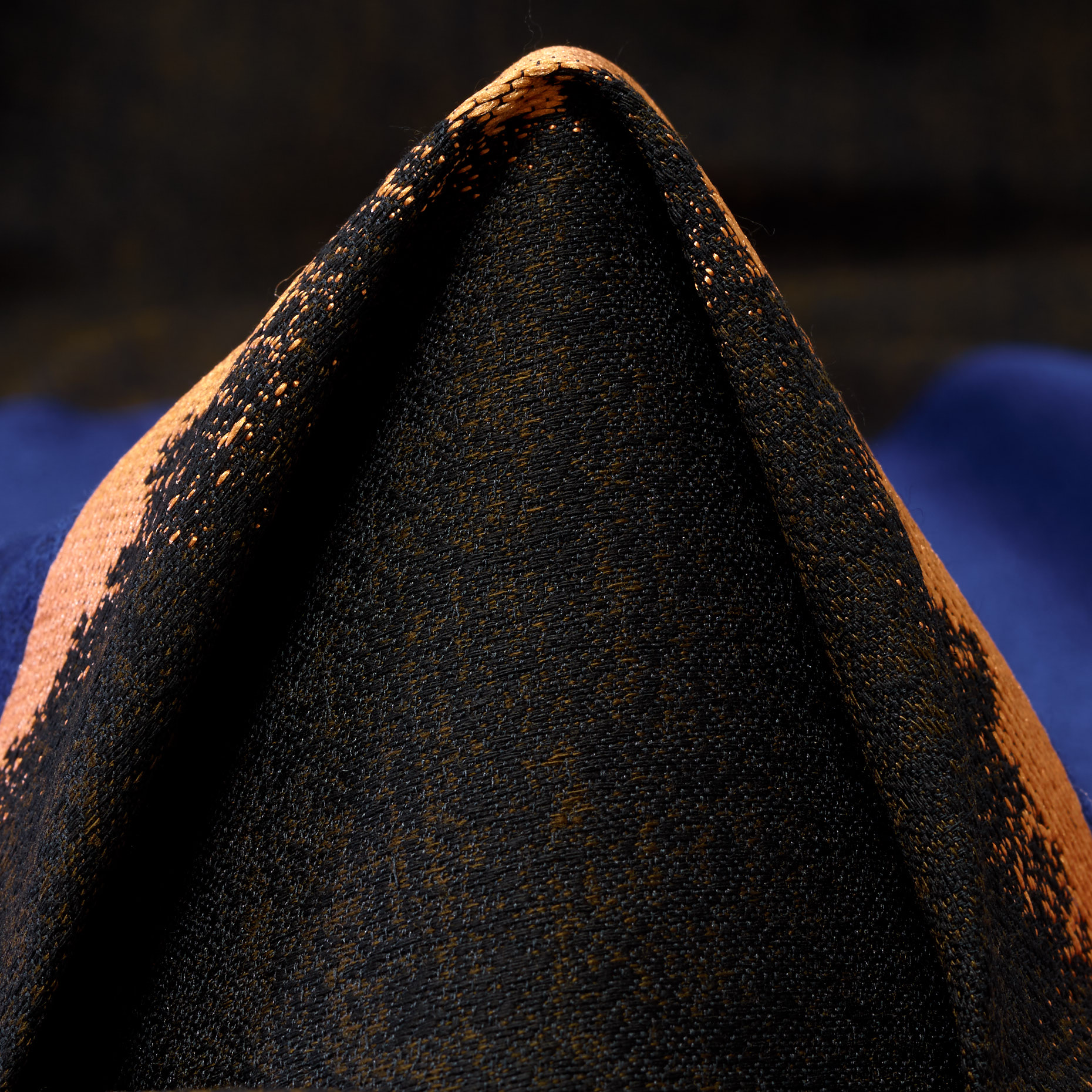 JACQUARD, VISCOSE, ULTRA MARINE&PEACH MELBAR (F000022588)