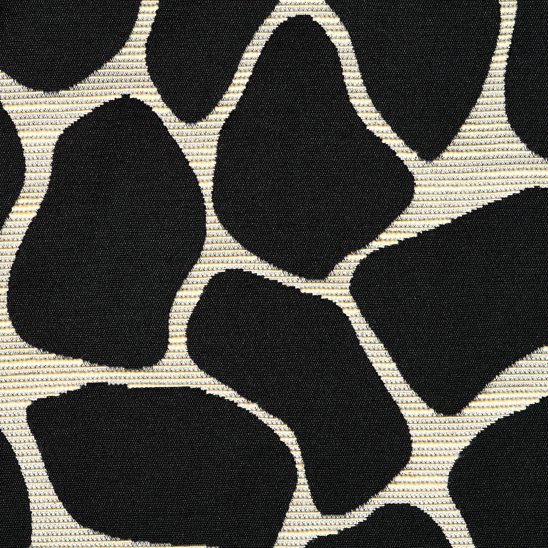 JACQUARD, METALLIC, VANILLA ICE&RAVEN BLACK (F000045543) - Texture
