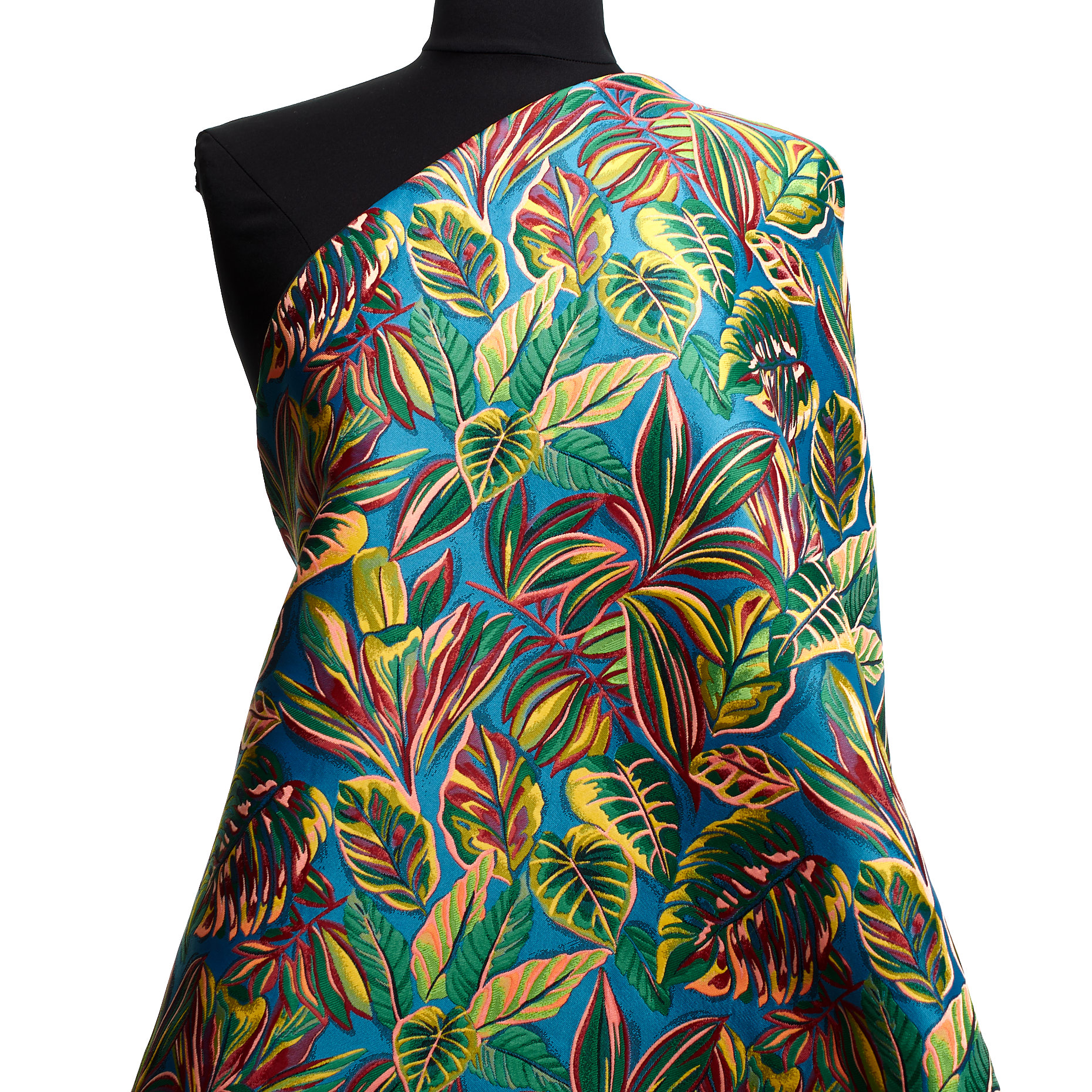 Jacquard, Double, Floreale, Cendre Blue&Jolly Green (P000002720) - Manichino