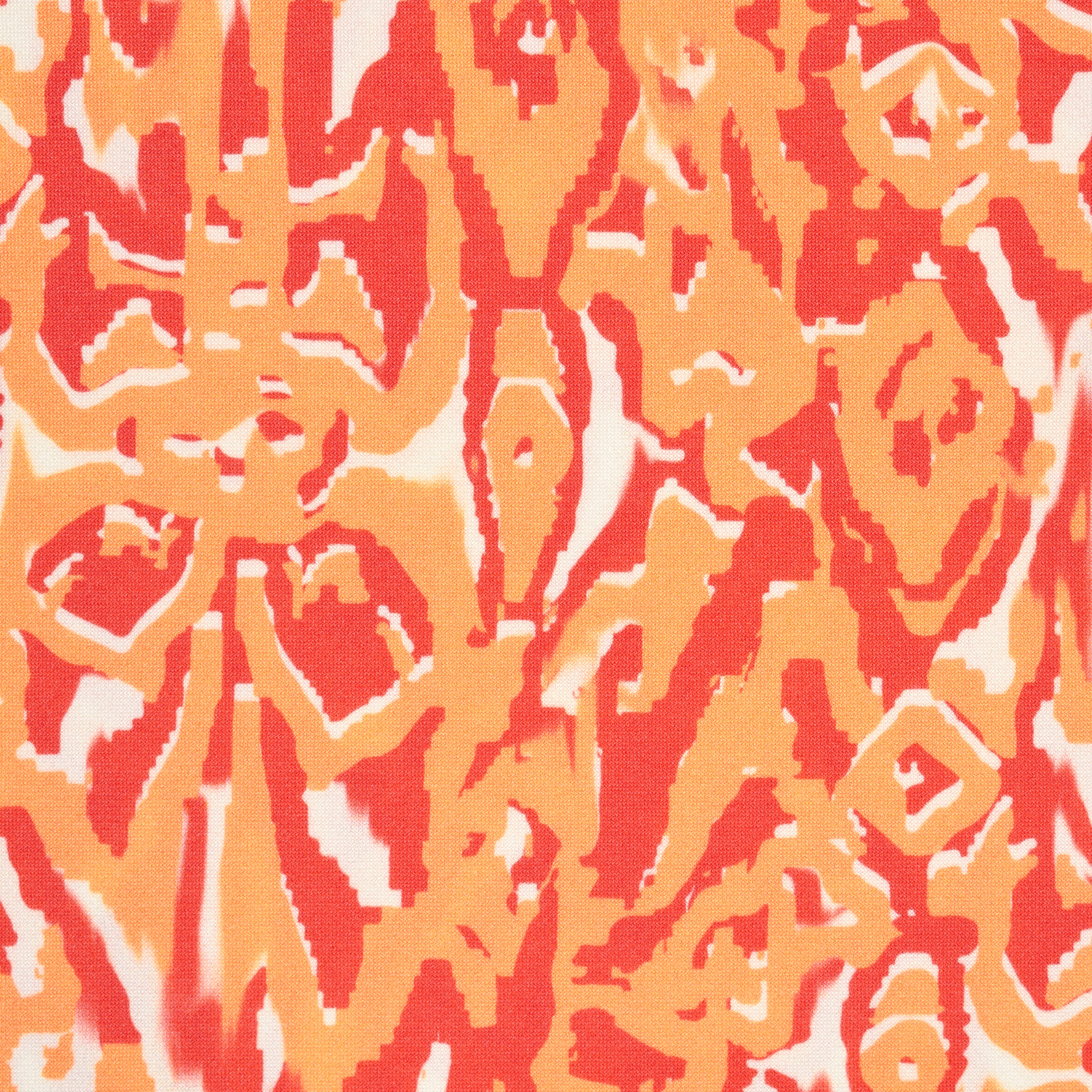 Techno Jersey, Bi-Stretch, Imprimé, Papaya Punch (F000042702) - Tissage