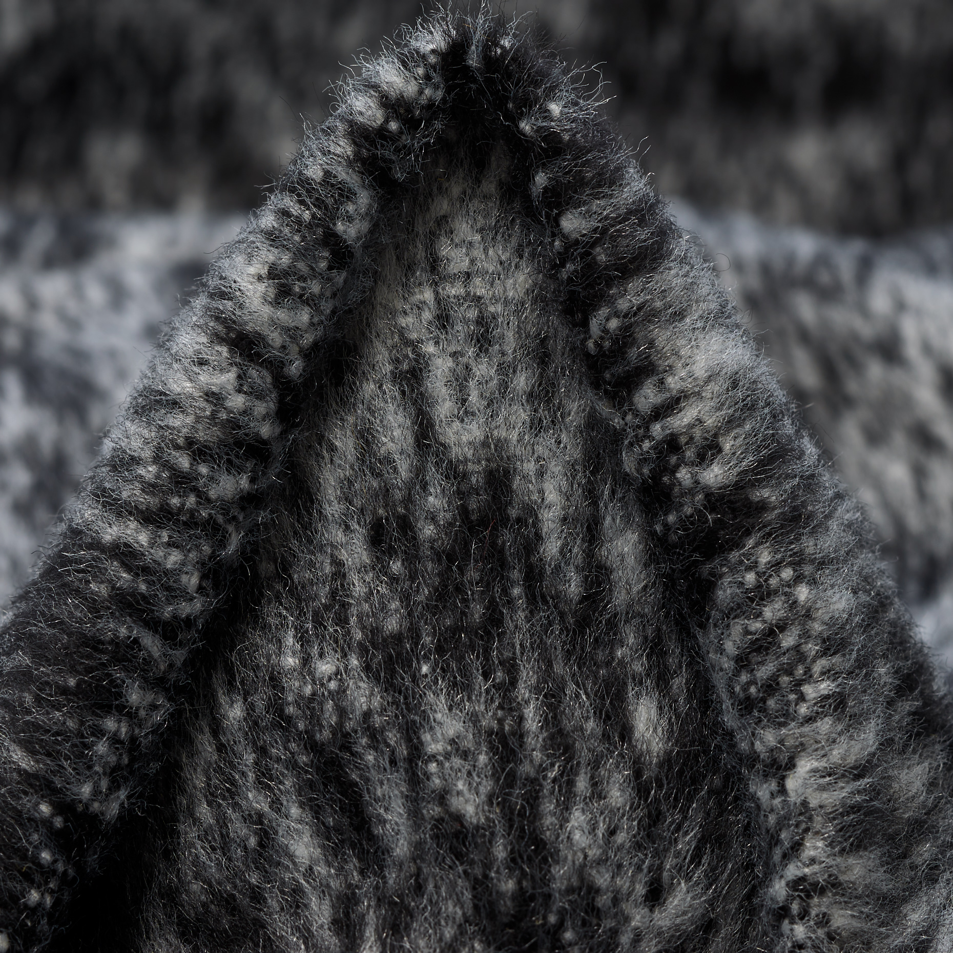 JACQUARD, WOOL BLEND, BRUSHED, RAVEN BLACK&VAPOROUS GRAY (F000034118)