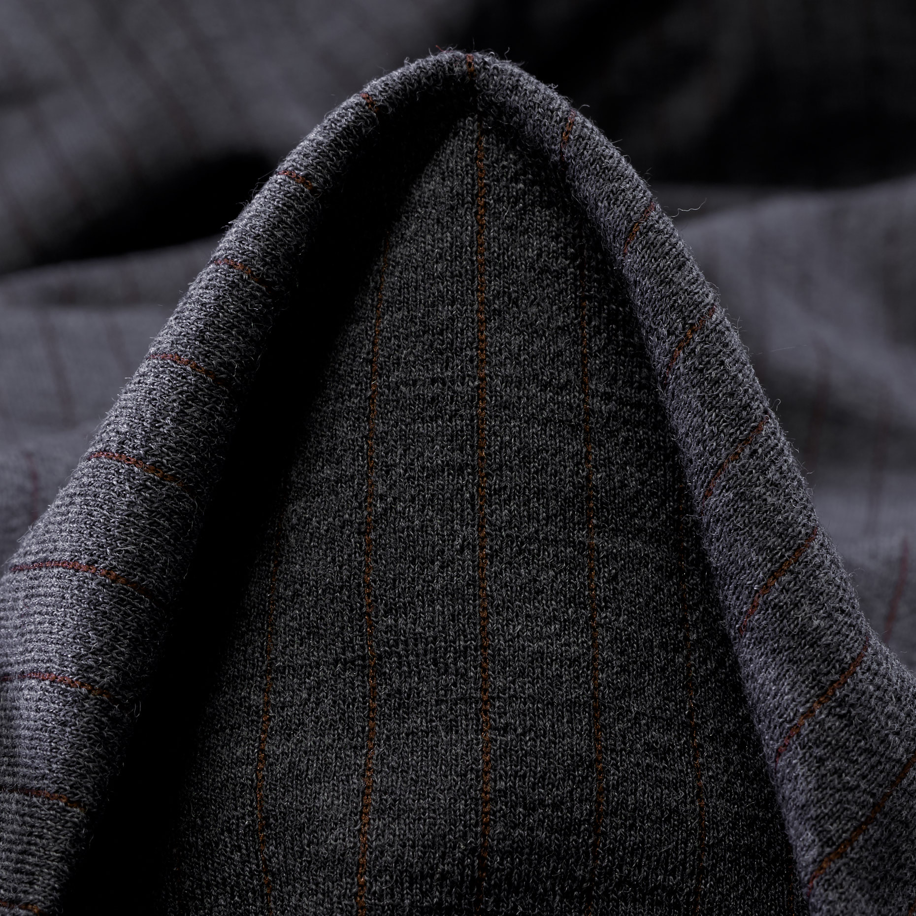 Jersey, Wolle, Streifen, Blackened Pearl (F000038452)