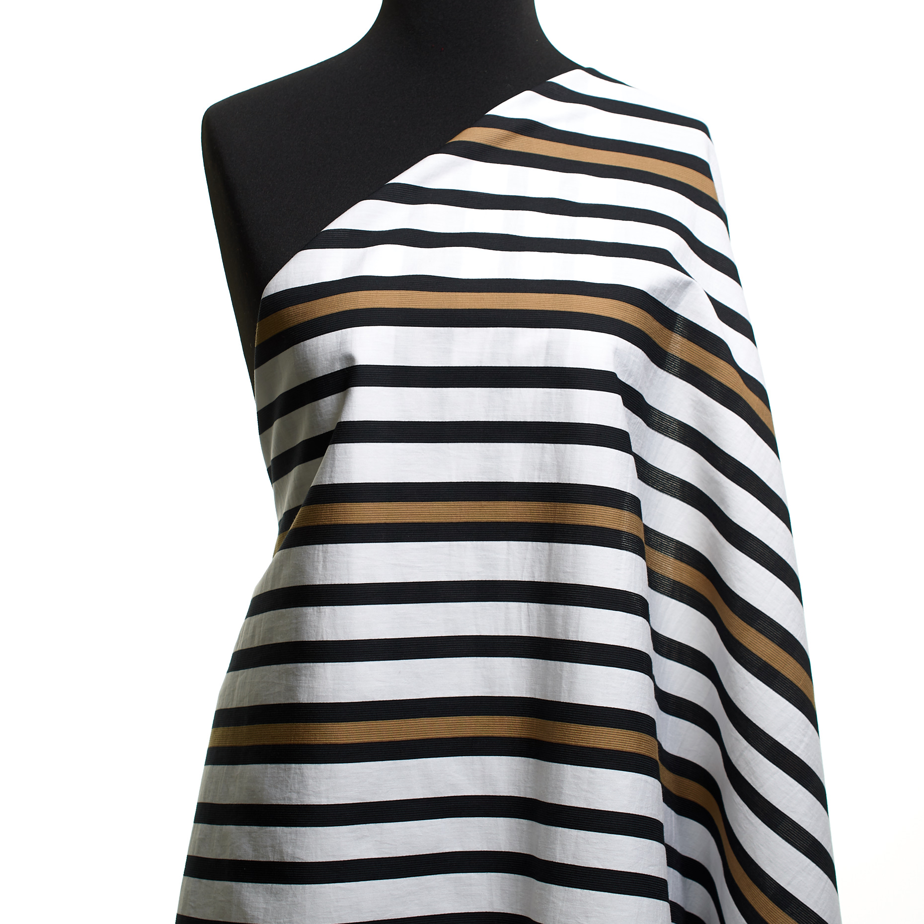 COTTON, STRIPES, IRISH CREAM&RAVEN BLACK (F000049395) - Mannequin