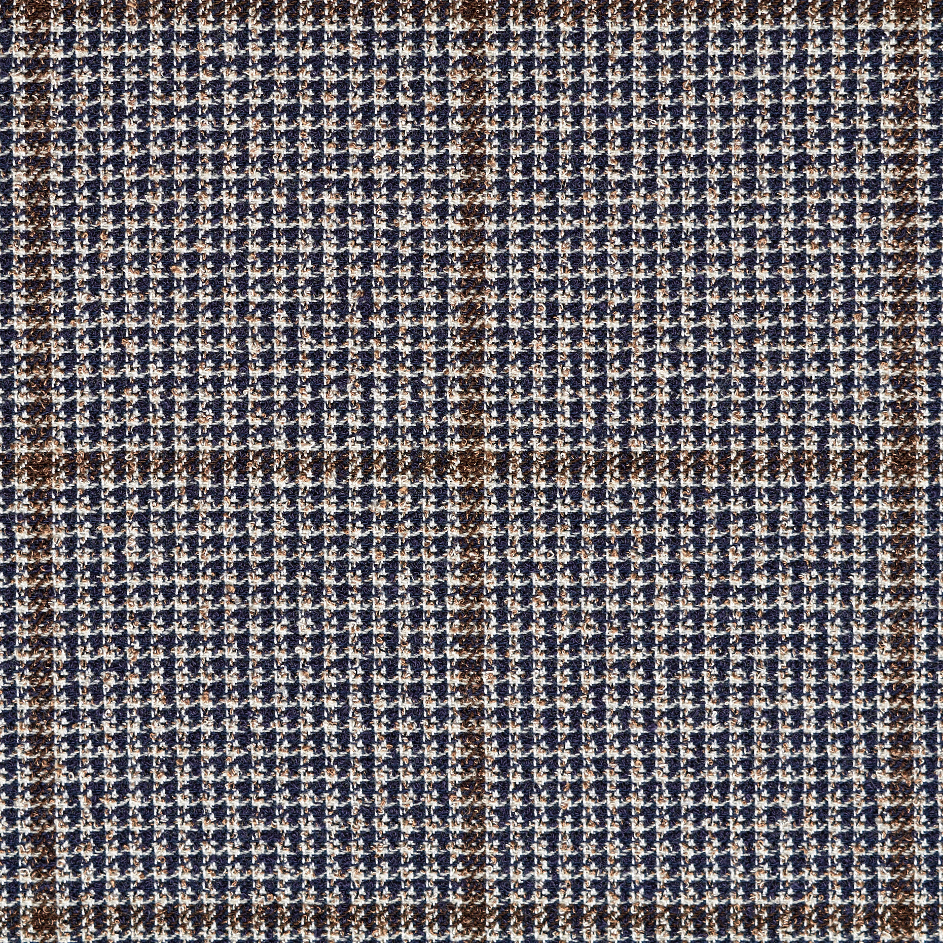 VISCOSE BLEND, COTTON BLEND, CHECK, OYSTER GRAY&BLUE INDIGO (F000045279) - Texture
