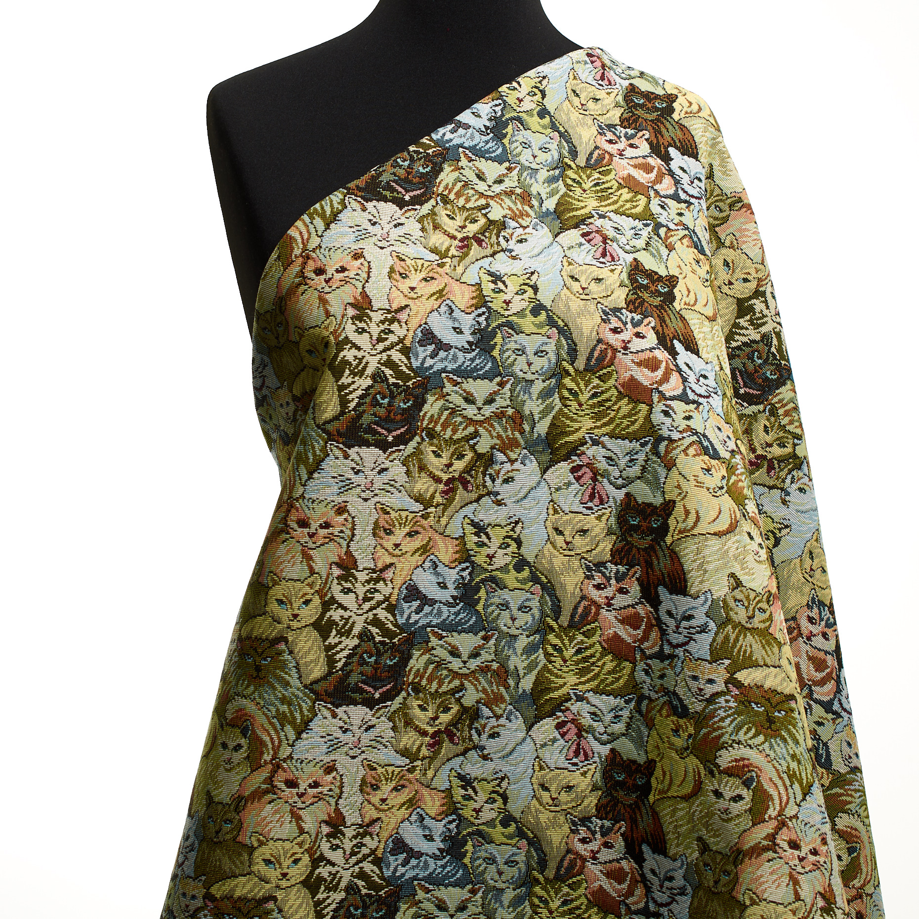 JACQUARD, COTTON, OLIVE GRAY&SEA MIST (F000049592) - Mannequin
