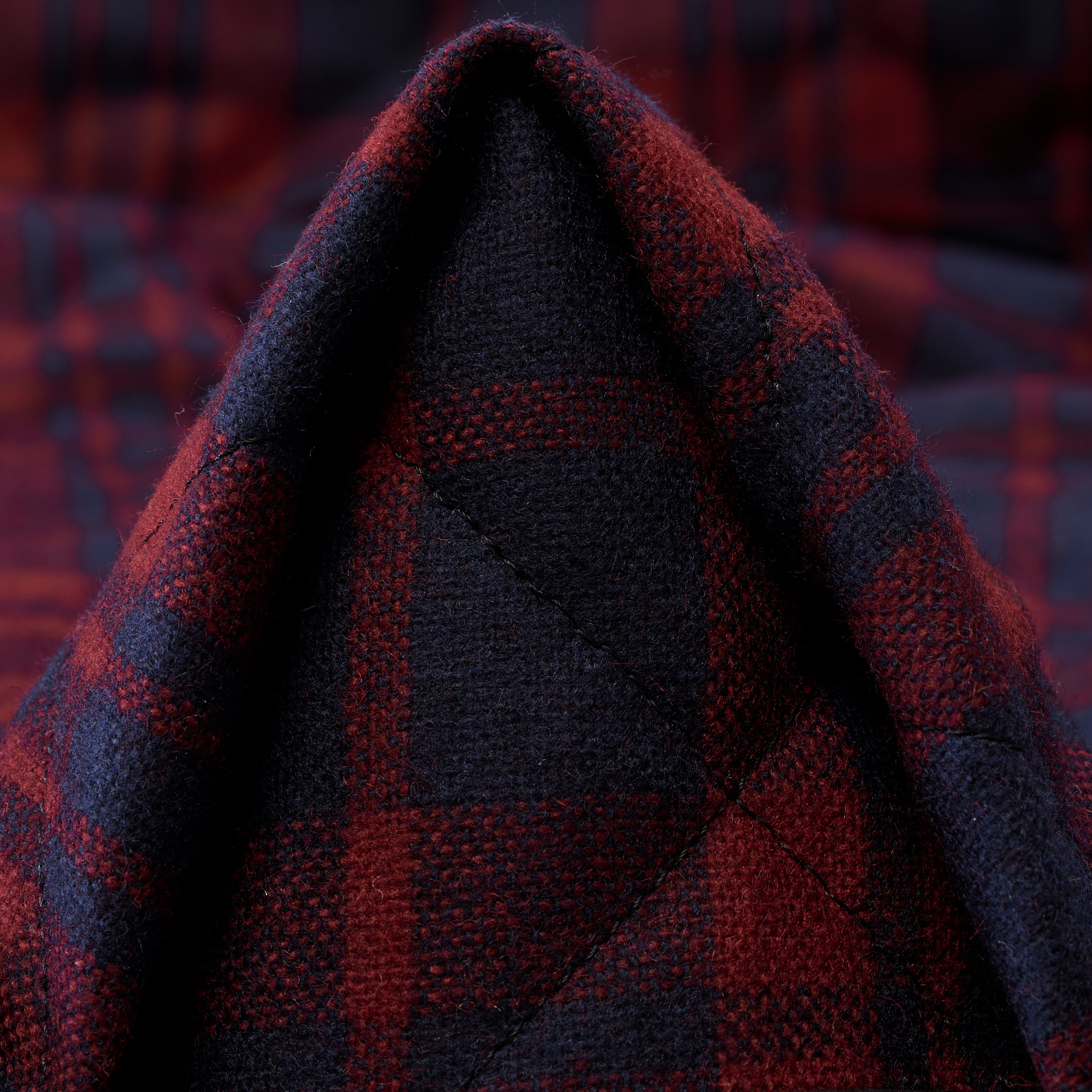 Acolchado, Wool, Cuadro, Savvy Red&Parisian Night