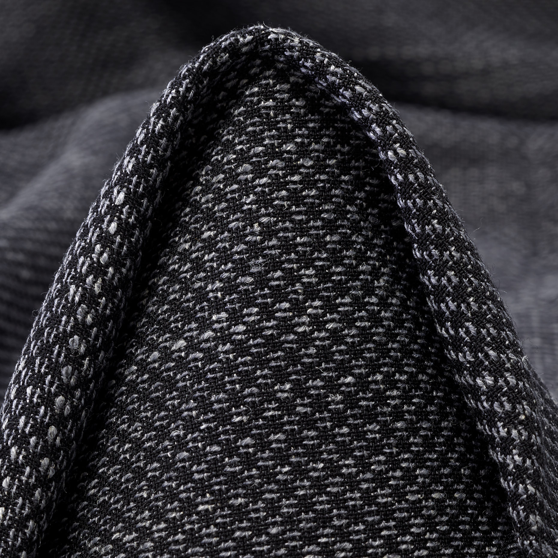 WOOL BLEND, LINEN BLEND, MICRO DESIGN, RAVEN BLACK&VAPOROUS GRAY (F000045273)