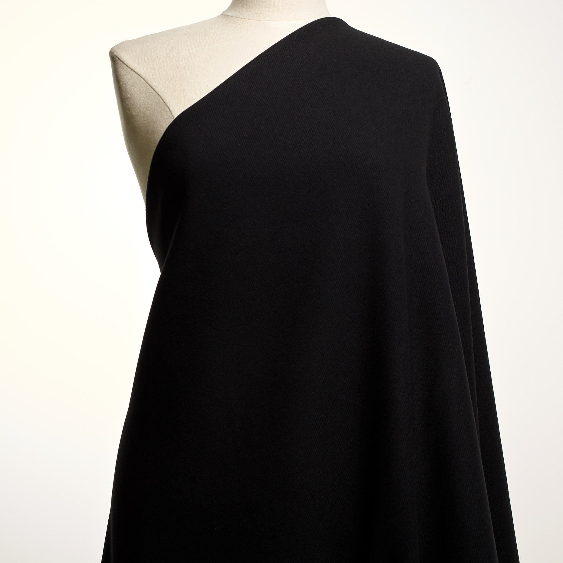 TWILL, WOOL BLEND, RAVEN BLACK (F000036542) - Mannequin