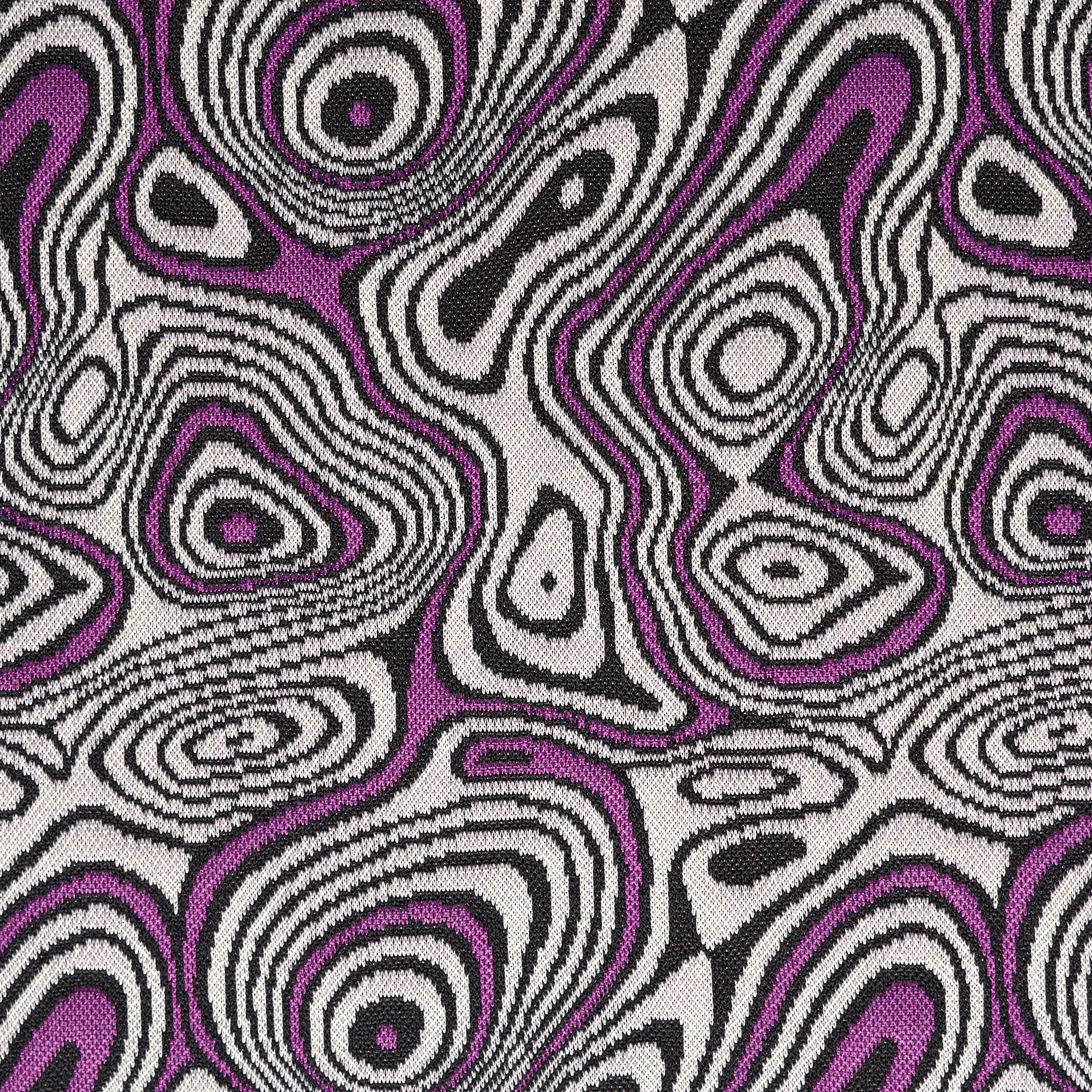 Jersey, Jacquard, Bone White&Hyacinth Violet (P000002150) - Tissage